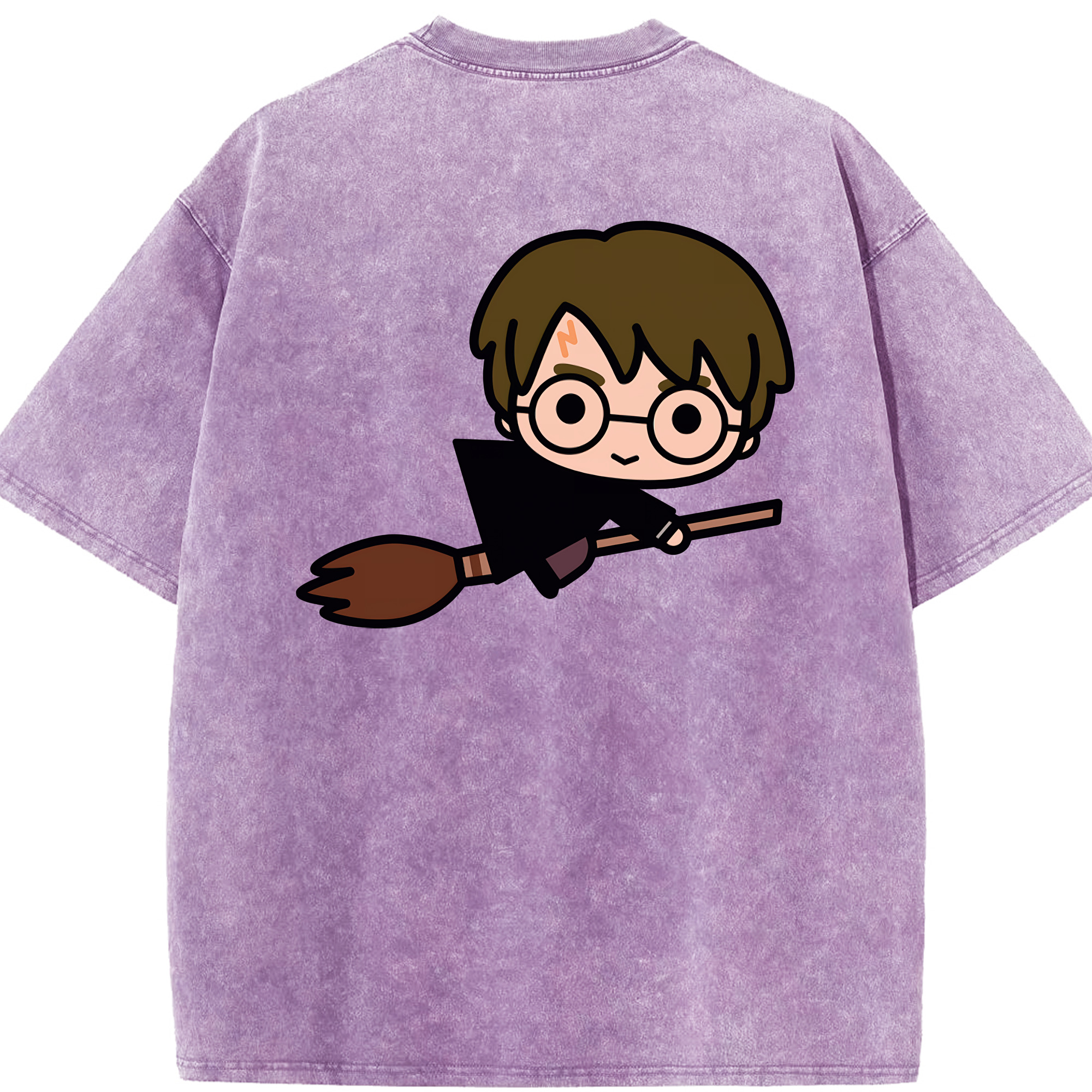 （画像用） Harry Potter ハリー・ポッターシリーズ 綿100% ヴィンテージ風 半袖Tシャツ（背面プリント）