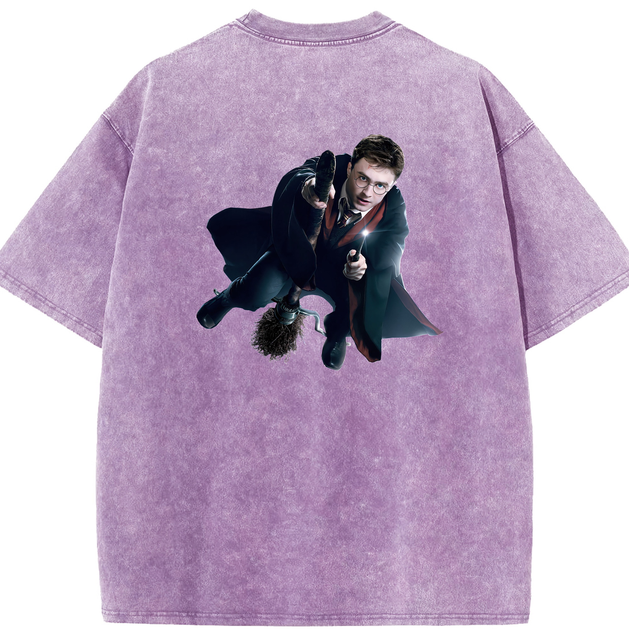 （画像用） Harry Potter ハリー・ポッターシリーズ 綿100% ヴィンテージ風 半袖Tシャツ（背面プリント）