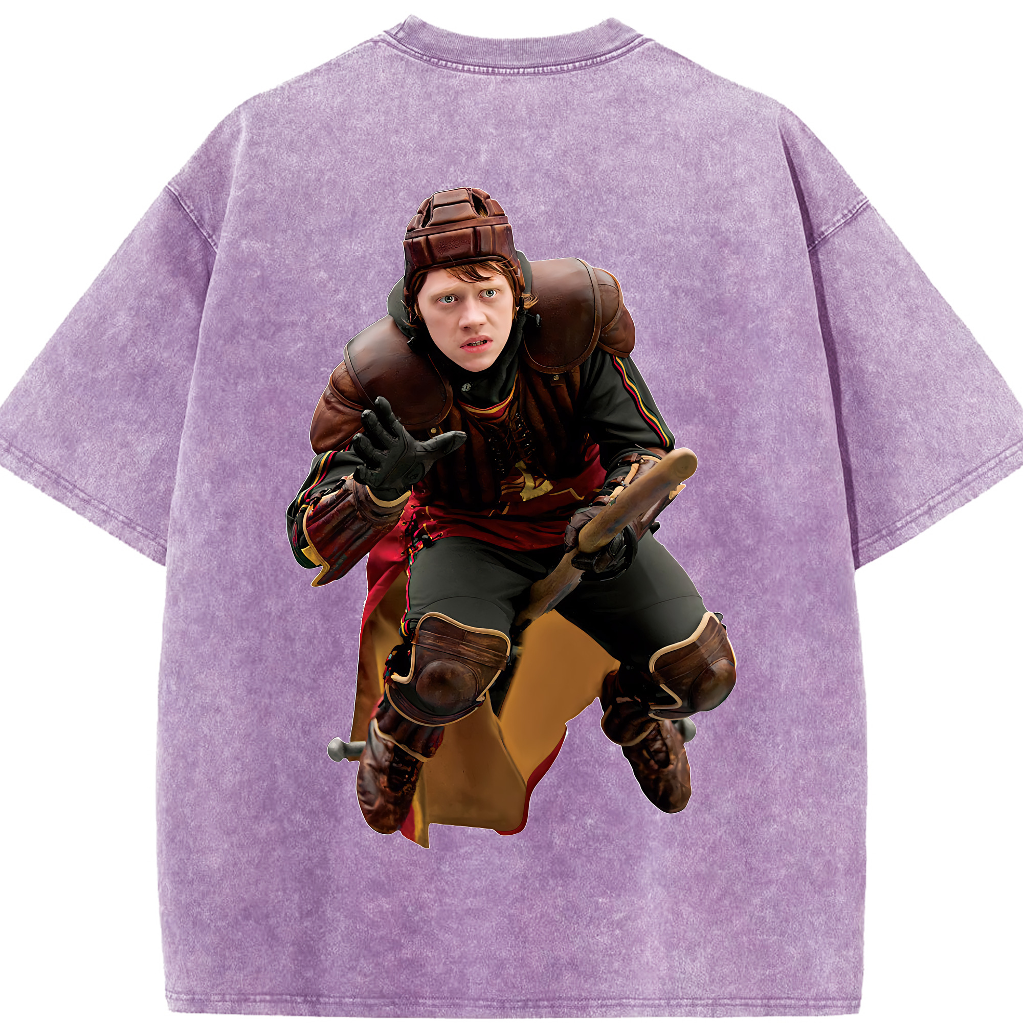 （画像用） Harry Potter ハリー・ポッターシリーズ 綿100% ヴィンテージ風 半袖Tシャツ（背面プリント）