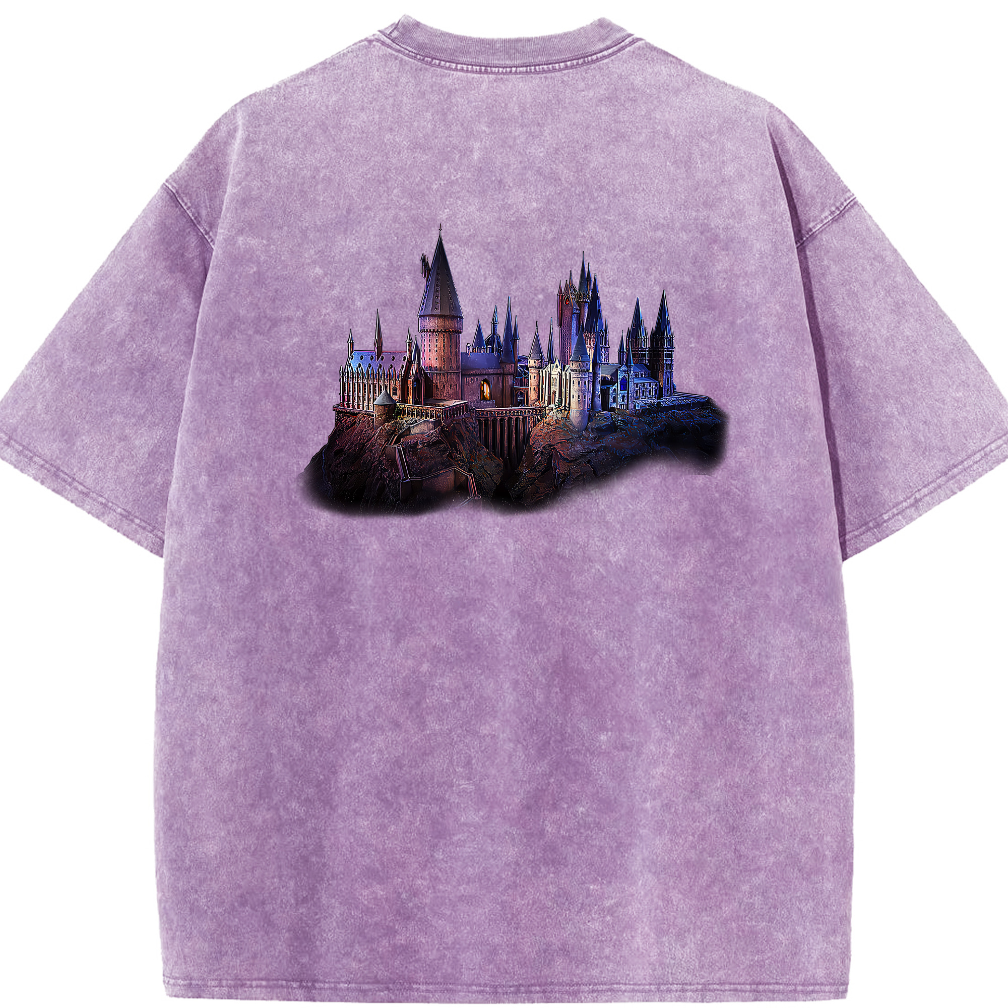 （画像用） Harry Potter ハリー・ポッターシリーズ 綿100% ヴィンテージ風 半袖Tシャツ（背面プリント）
