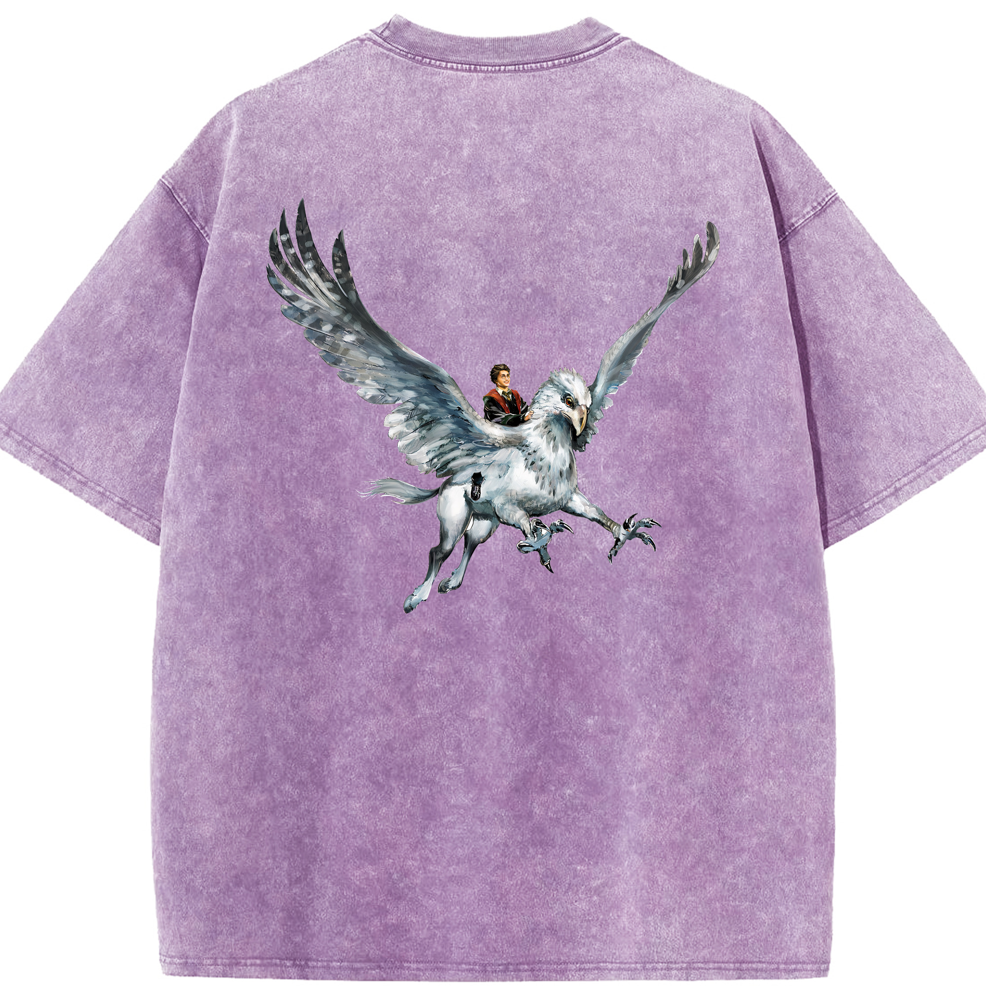 （画像用） Harry Potter ハリー・ポッターシリーズ 綿100% ヴィンテージ風 半袖Tシャツ（背面プリント）