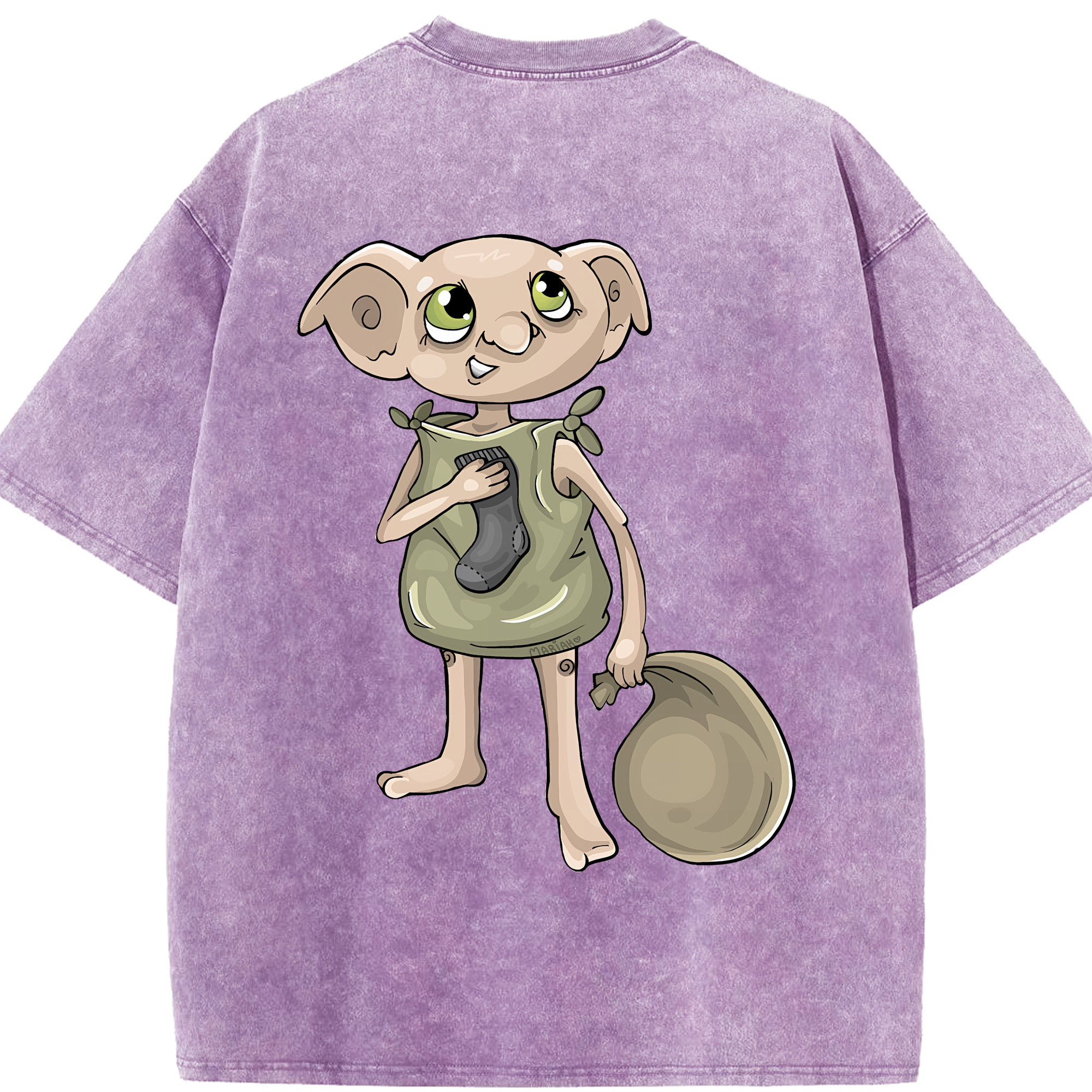 （画像用） Harry Potter ハリー・ポッターシリーズ 綿100% ヴィンテージ風 半袖Tシャツ（背面プリント）