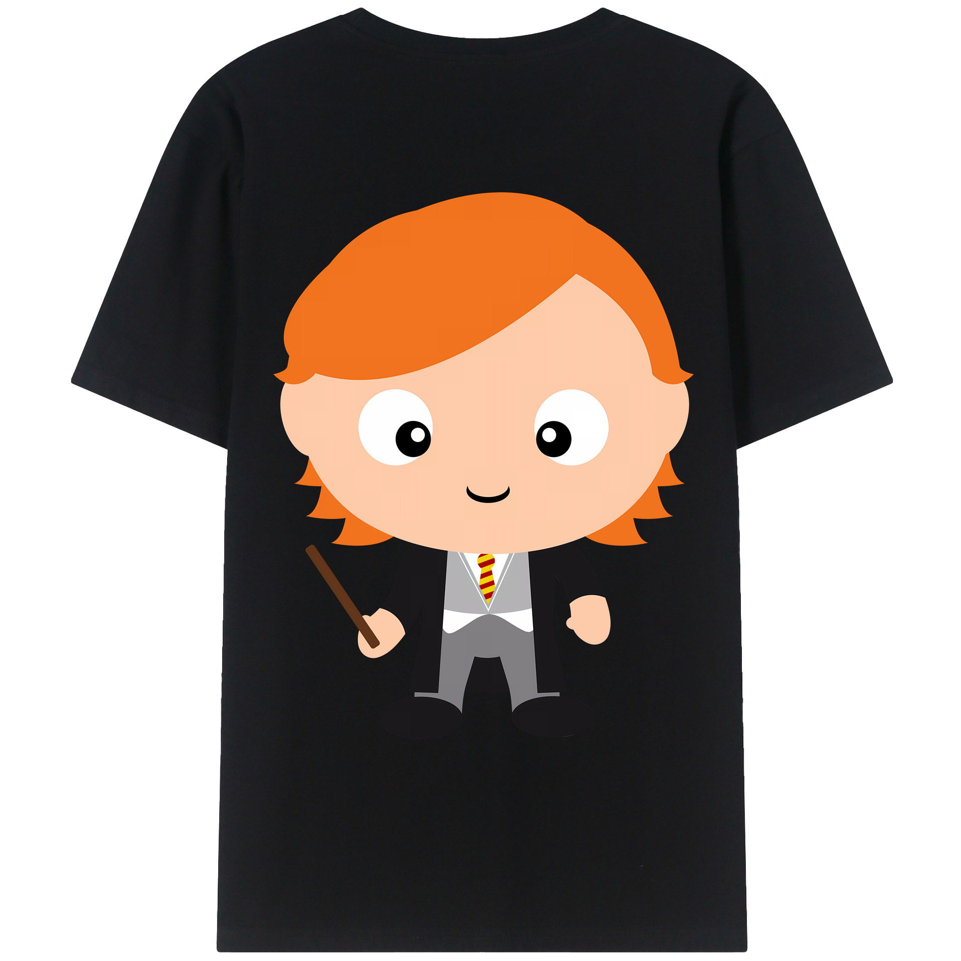 （画像用） Harry Potter ハリー・ポッターシリーズ 綿100％ メンズ半袖Tシャツ（バックプリント） 通気性