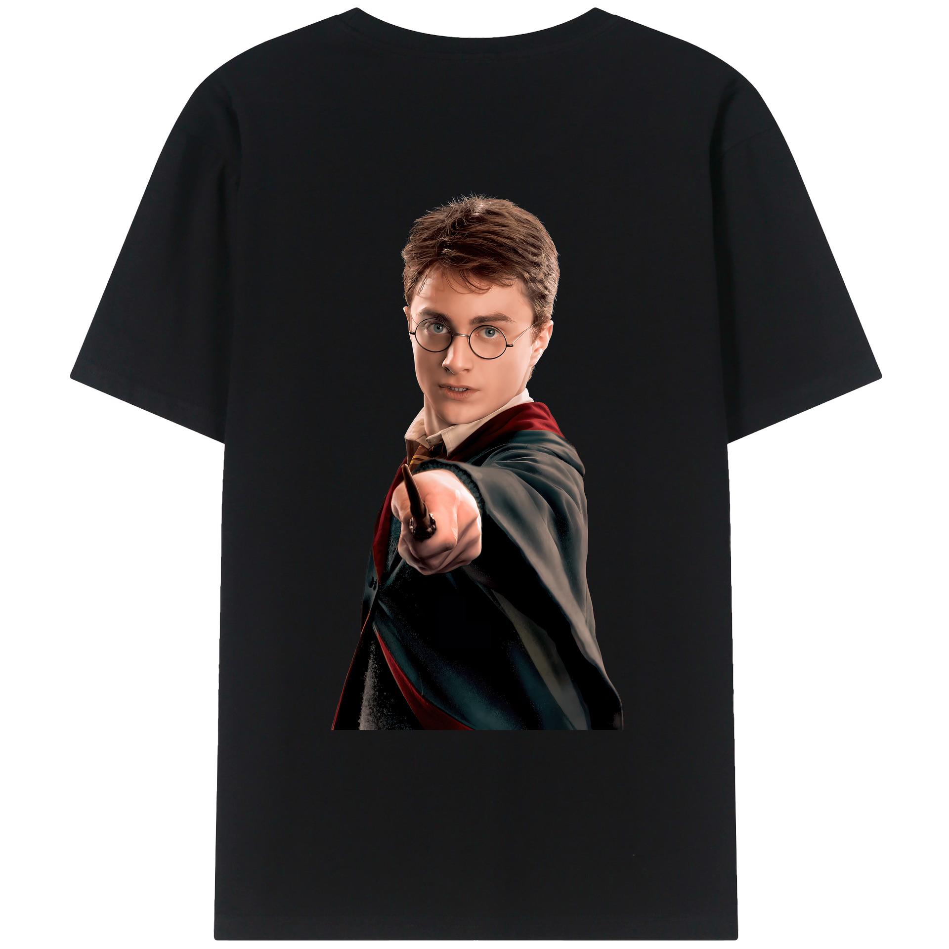 （画像用） Harry Potter ハリー・ポッターシリーズ 綿100％ メンズ半袖Tシャツ（バックプリント） 通気性