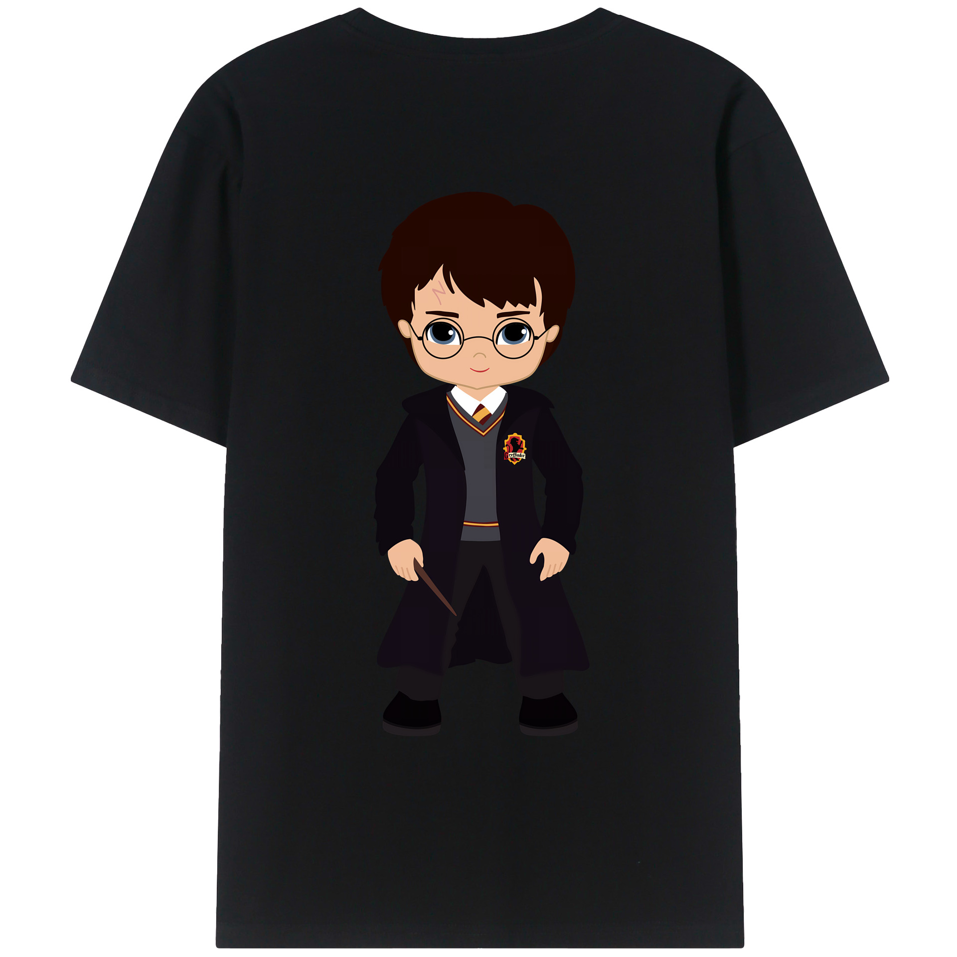 （画像用） Harry Potter ハリー・ポッターシリーズ 綿100％ メンズ半袖Tシャツ（バックプリント） 通気性