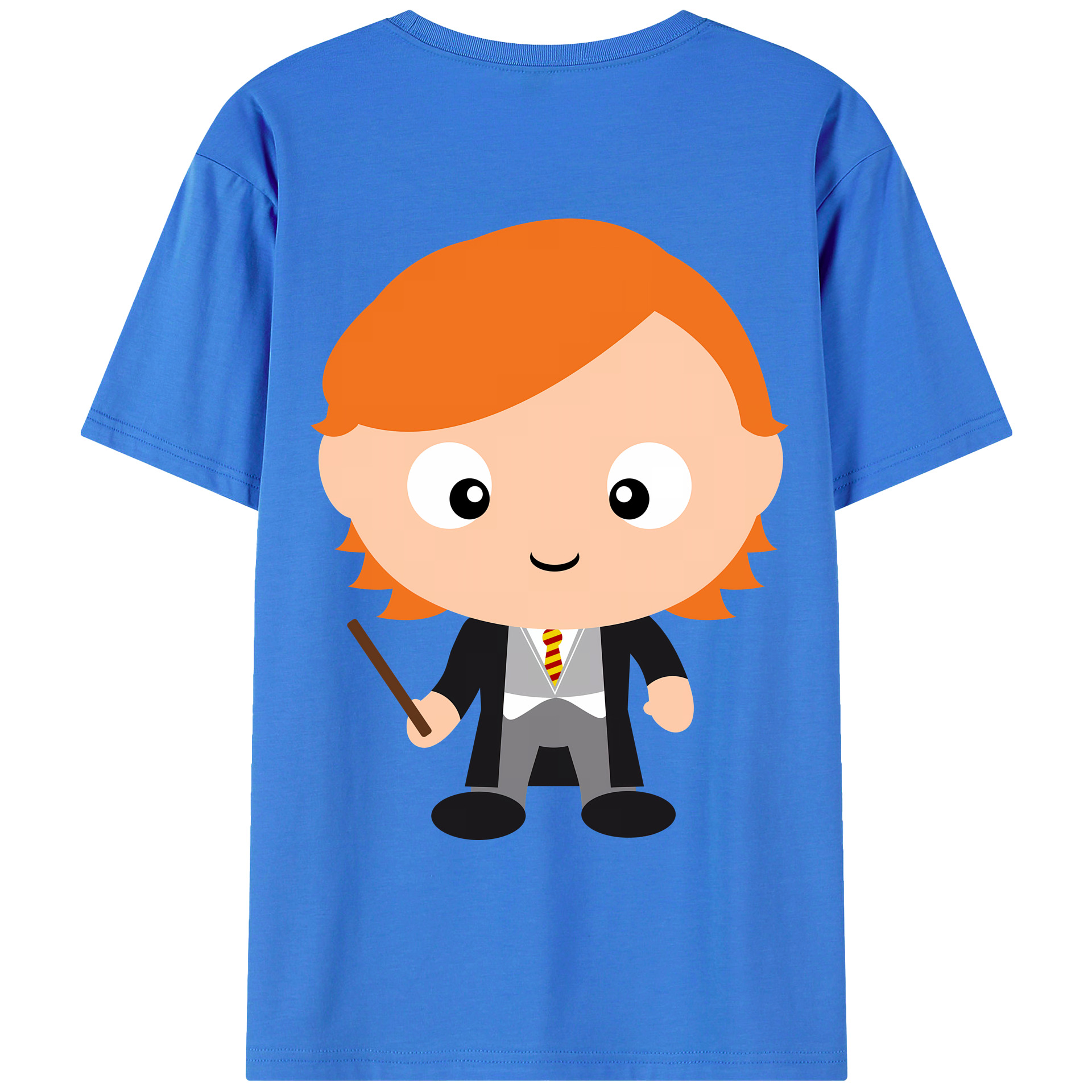 （画像用） Harry Potter ハリー・ポッターシリーズ 綿100％ メンズ半袖Tシャツ（バックプリント） 通気性