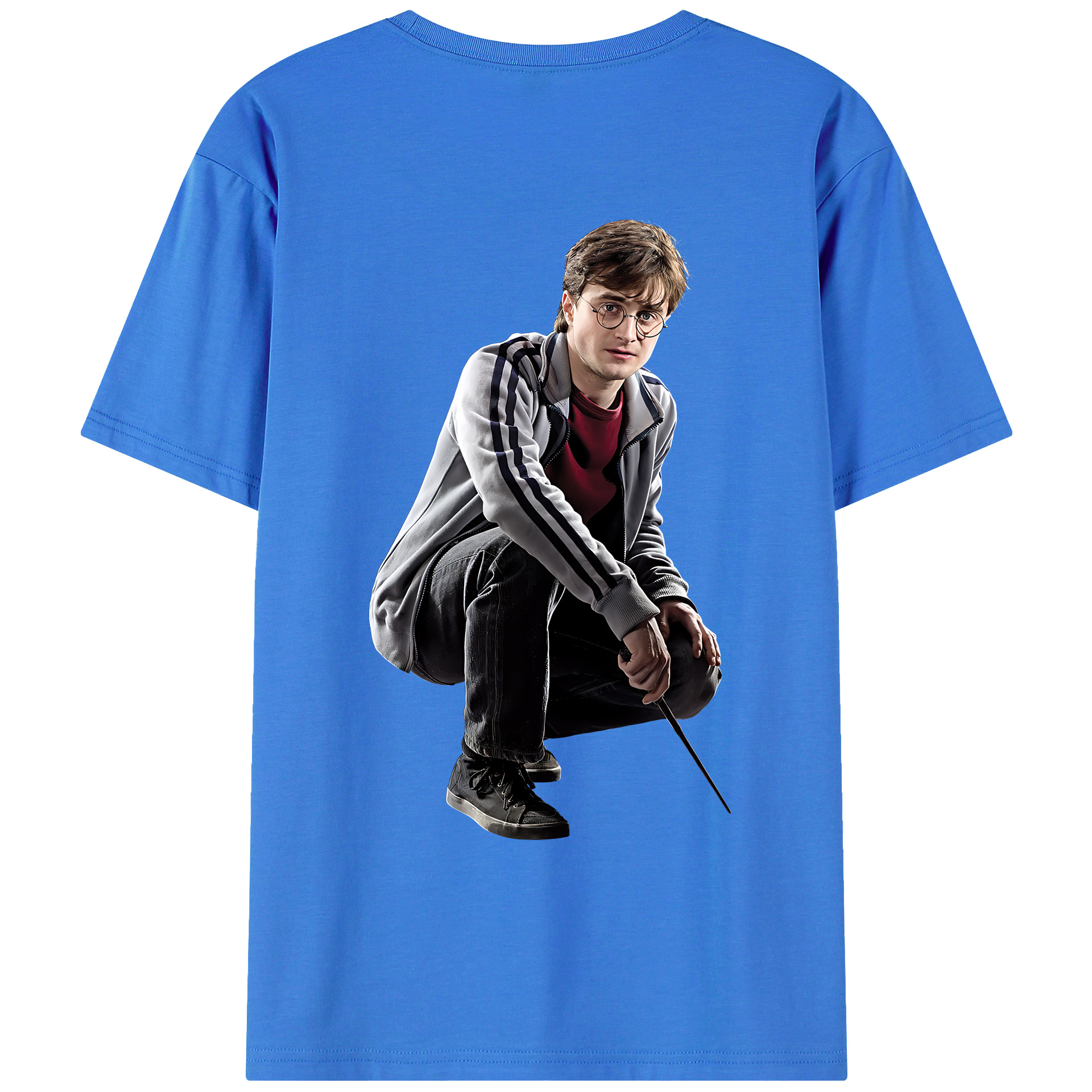 （画像用） Harry Potter ハリー・ポッターシリーズ 綿100％ メンズ半袖Tシャツ（バックプリント） 通気性