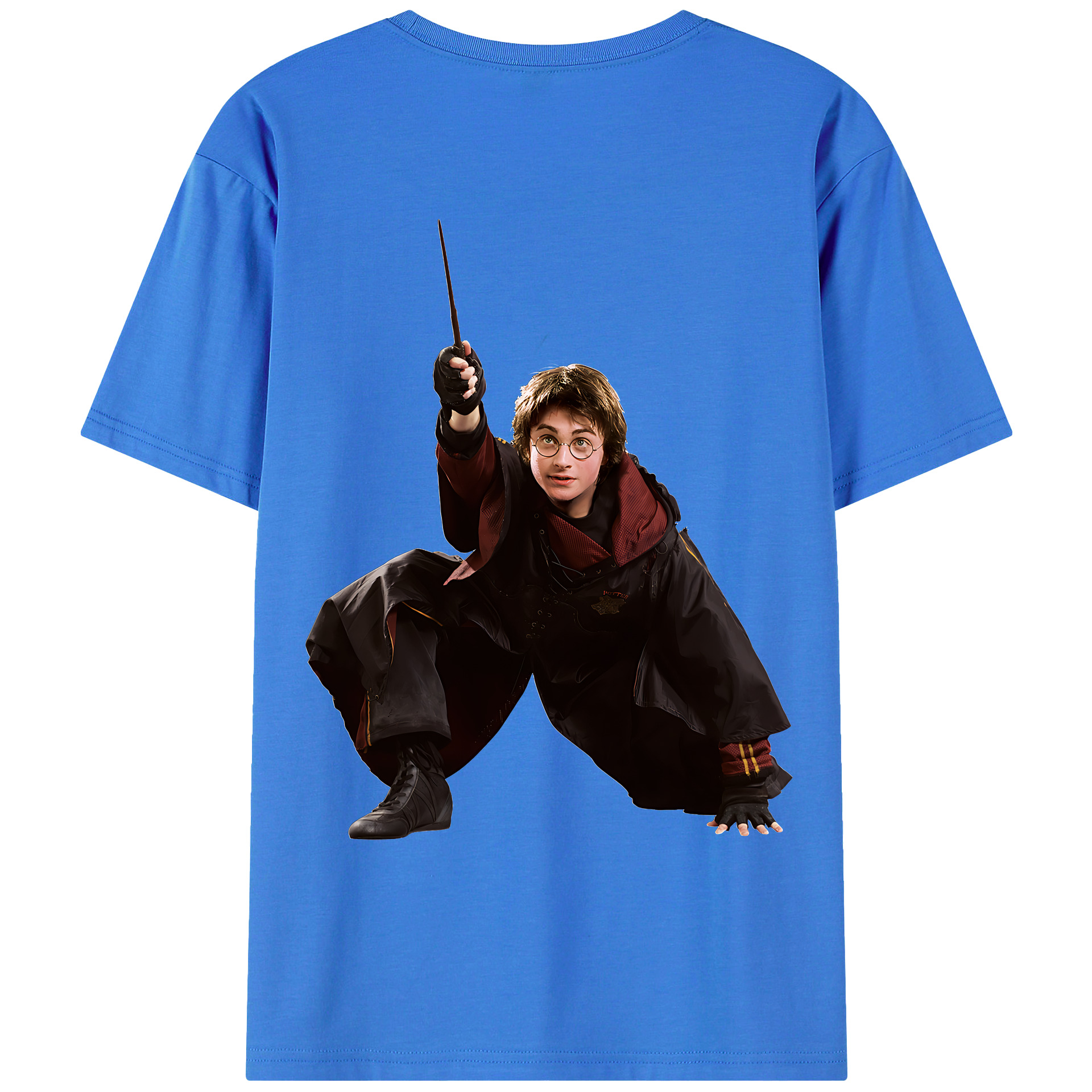 （画像用） Harry Potter ハリー・ポッターシリーズ 綿100％ メンズ半袖Tシャツ（バックプリント） 通気性
