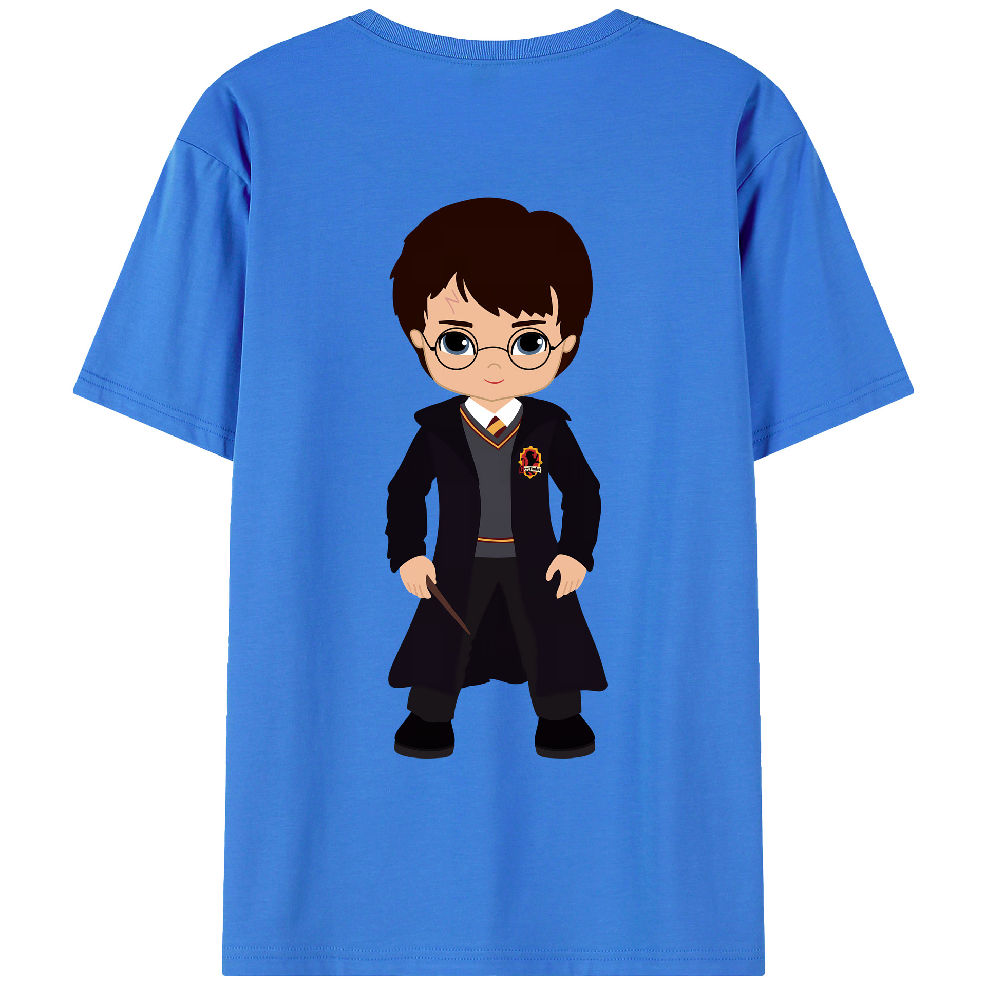 （画像用） Harry Potter ハリー・ポッターシリーズ 綿100％ メンズ半袖Tシャツ（バックプリント） 通気性