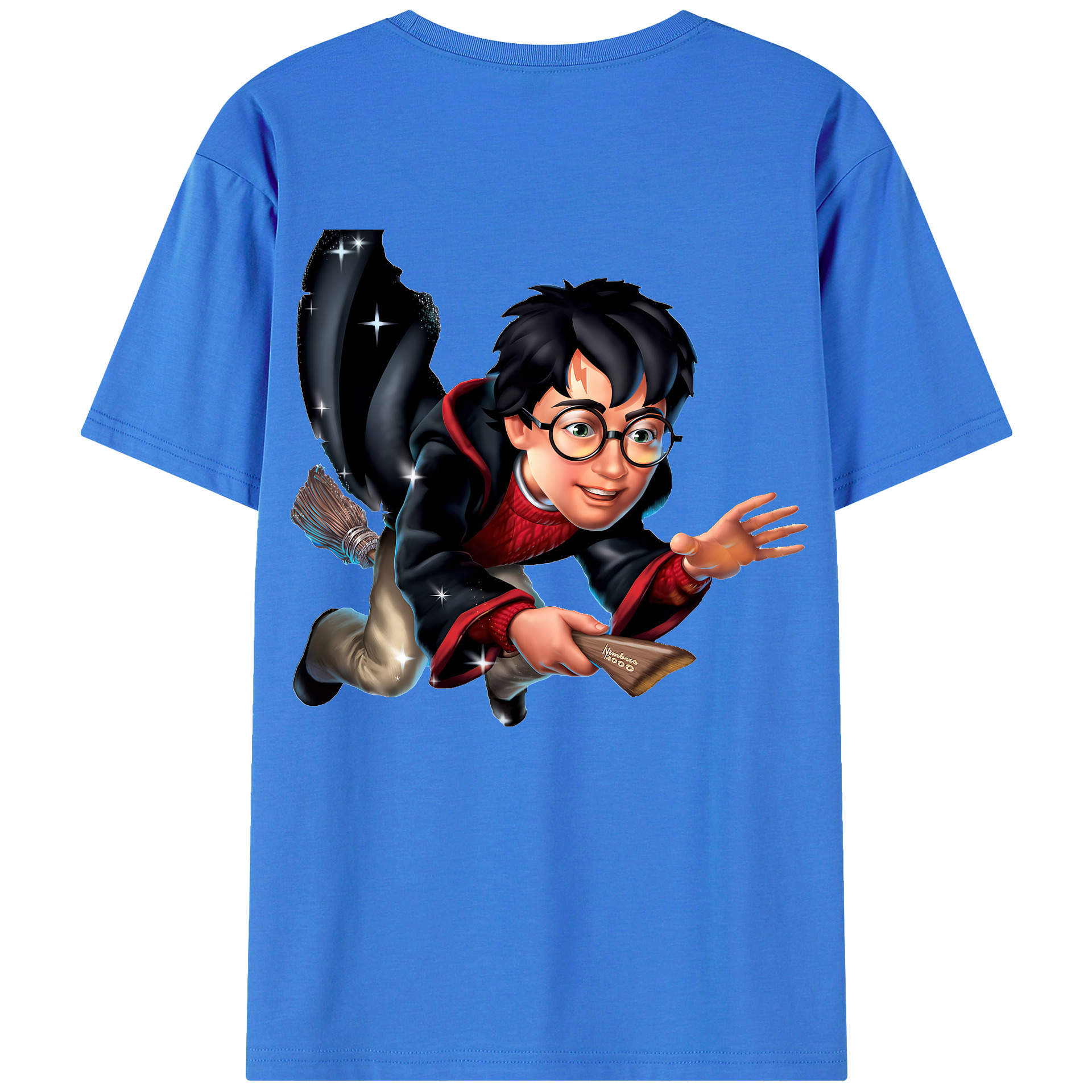 （画像用） Harry Potter ハリー・ポッターシリーズ 綿100％ メンズ半袖Tシャツ（バックプリント） 通気性