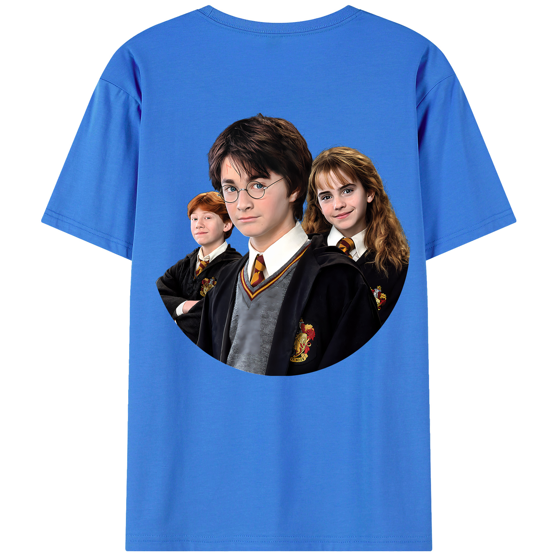 （画像用） Harry Potter ハリー・ポッターシリーズ 綿100％ メンズ半袖Tシャツ（バックプリント） 通気性