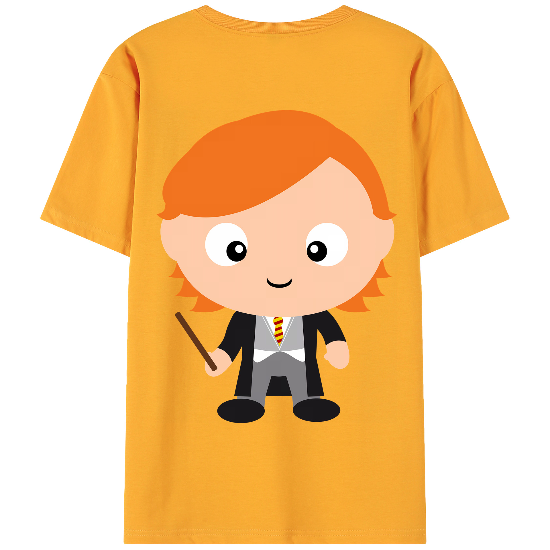 （画像用） Harry Potter ハリー・ポッターシリーズ 綿100％ メンズ半袖Tシャツ（バックプリント） 通気性