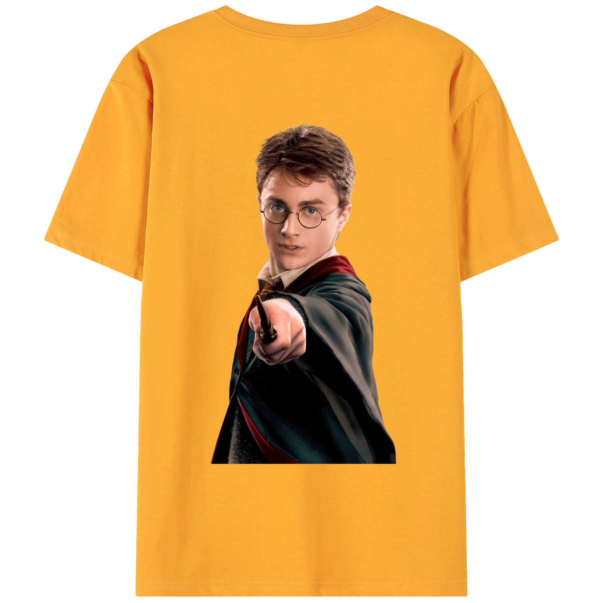 （画像用） Harry Potter ハリー・ポッターシリーズ 綿100％ メンズ半袖Tシャツ（バックプリント） 通気性