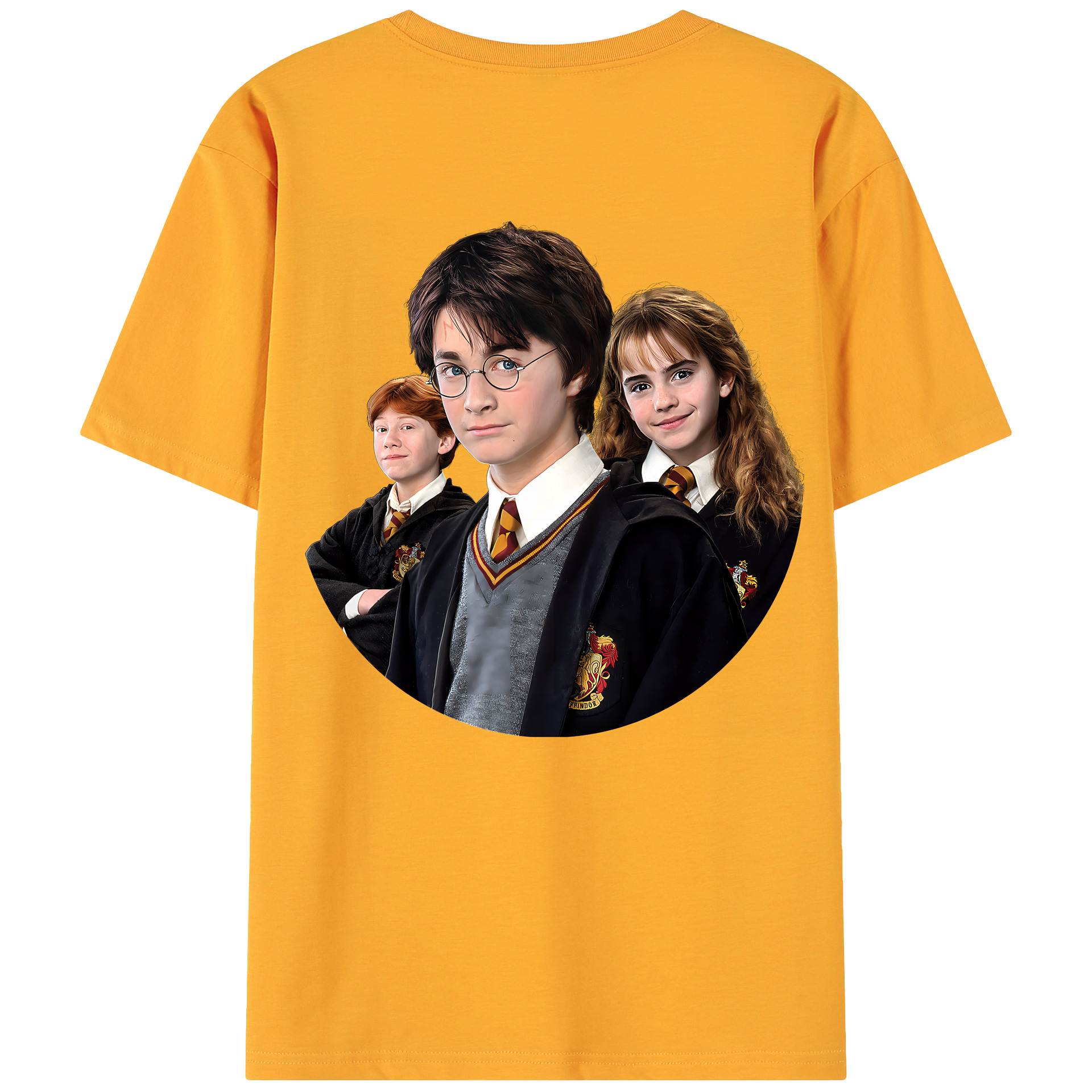 （画像用） Harry Potter ハリー・ポッターシリーズ 綿100％ メンズ半袖Tシャツ（バックプリント） 通気性