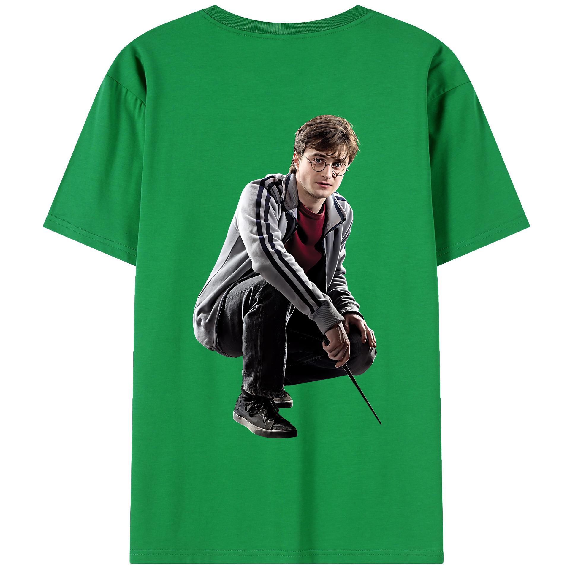 （画像用） Harry Potter ハリー・ポッターシリーズ 綿100％ メンズ半袖Tシャツ（バックプリント） 通気性