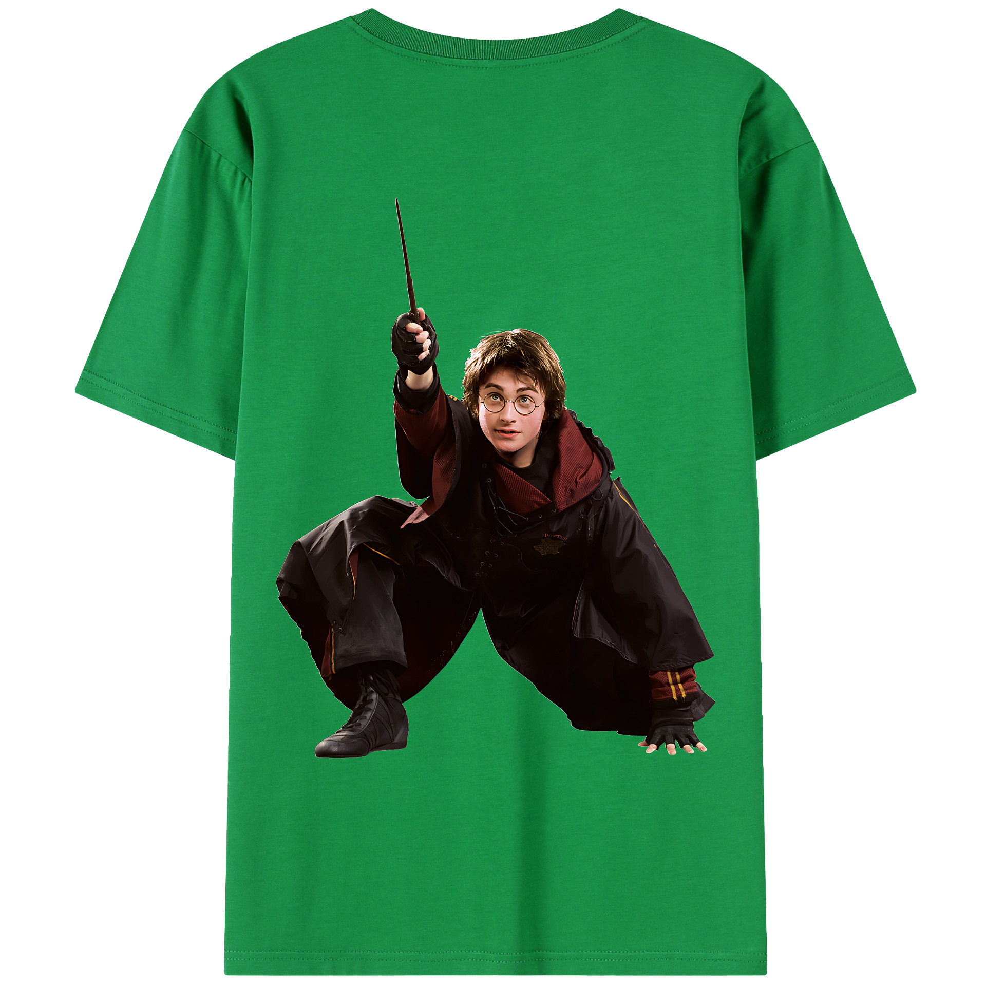 （画像用） Harry Potter ハリー・ポッターシリーズ 綿100％ メンズ半袖Tシャツ（バックプリント） 通気性