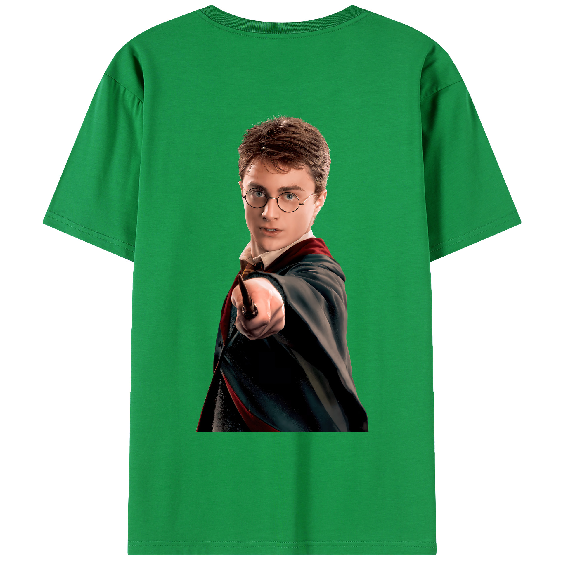 （画像用） Harry Potter ハリー・ポッターシリーズ 綿100％ メンズ半袖Tシャツ（バックプリント） 通気性