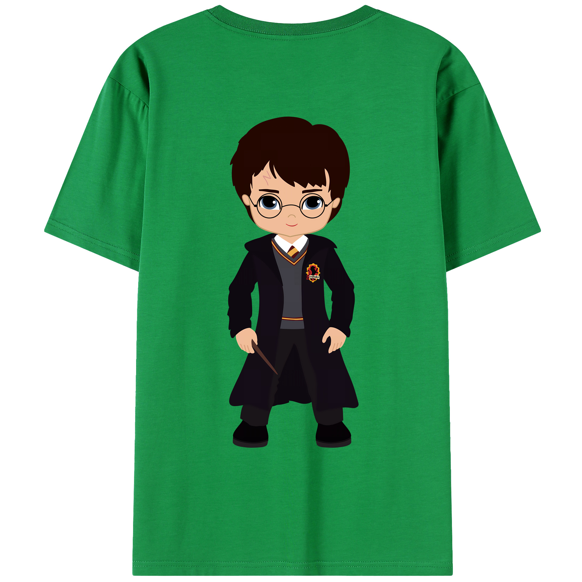 （画像用） Harry Potter ハリー・ポッターシリーズ 綿100％ メンズ半袖Tシャツ（バックプリント） 通気性
