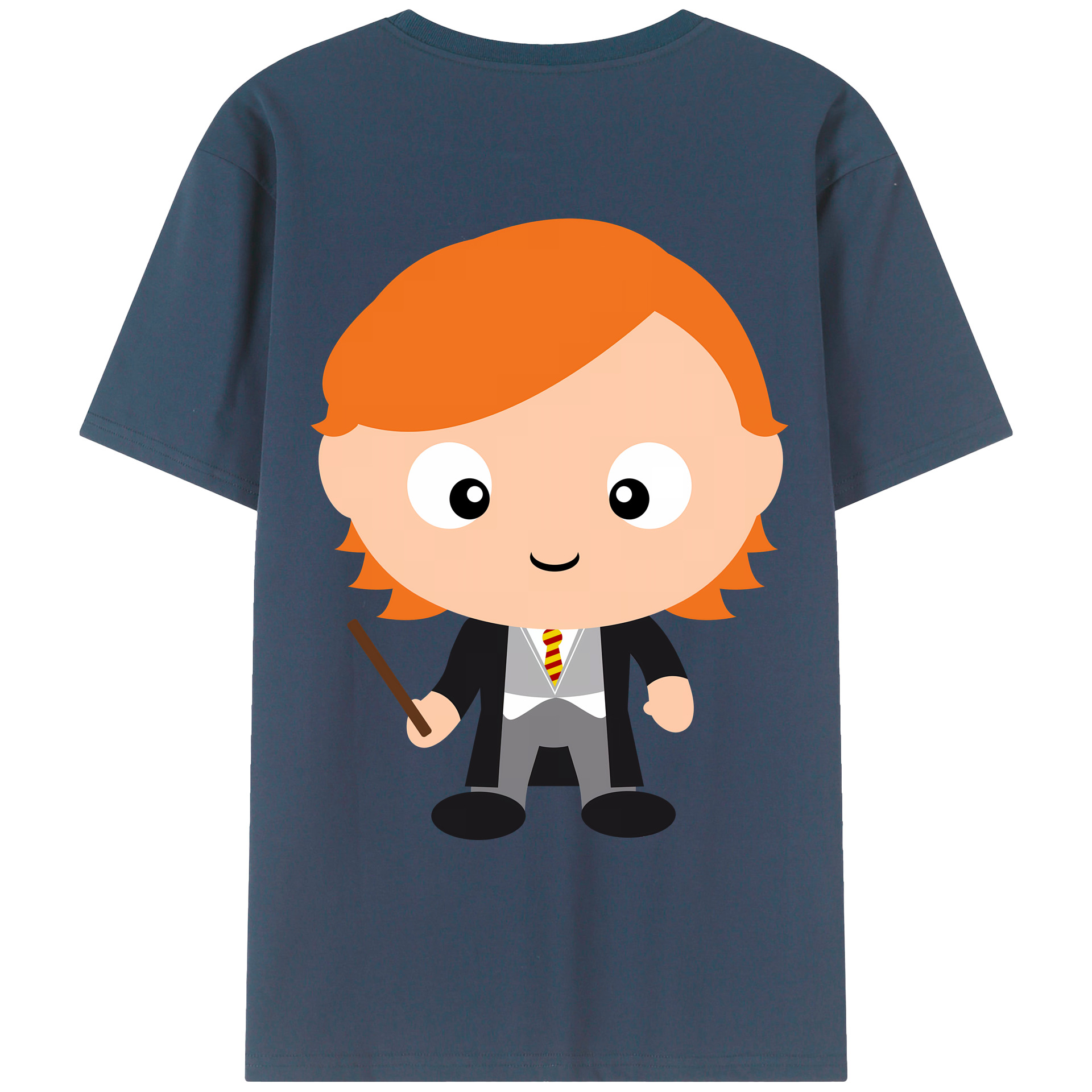 （画像用） Harry Potter ハリー・ポッターシリーズ 綿100％ メンズ半袖Tシャツ（バックプリント） 通気性
