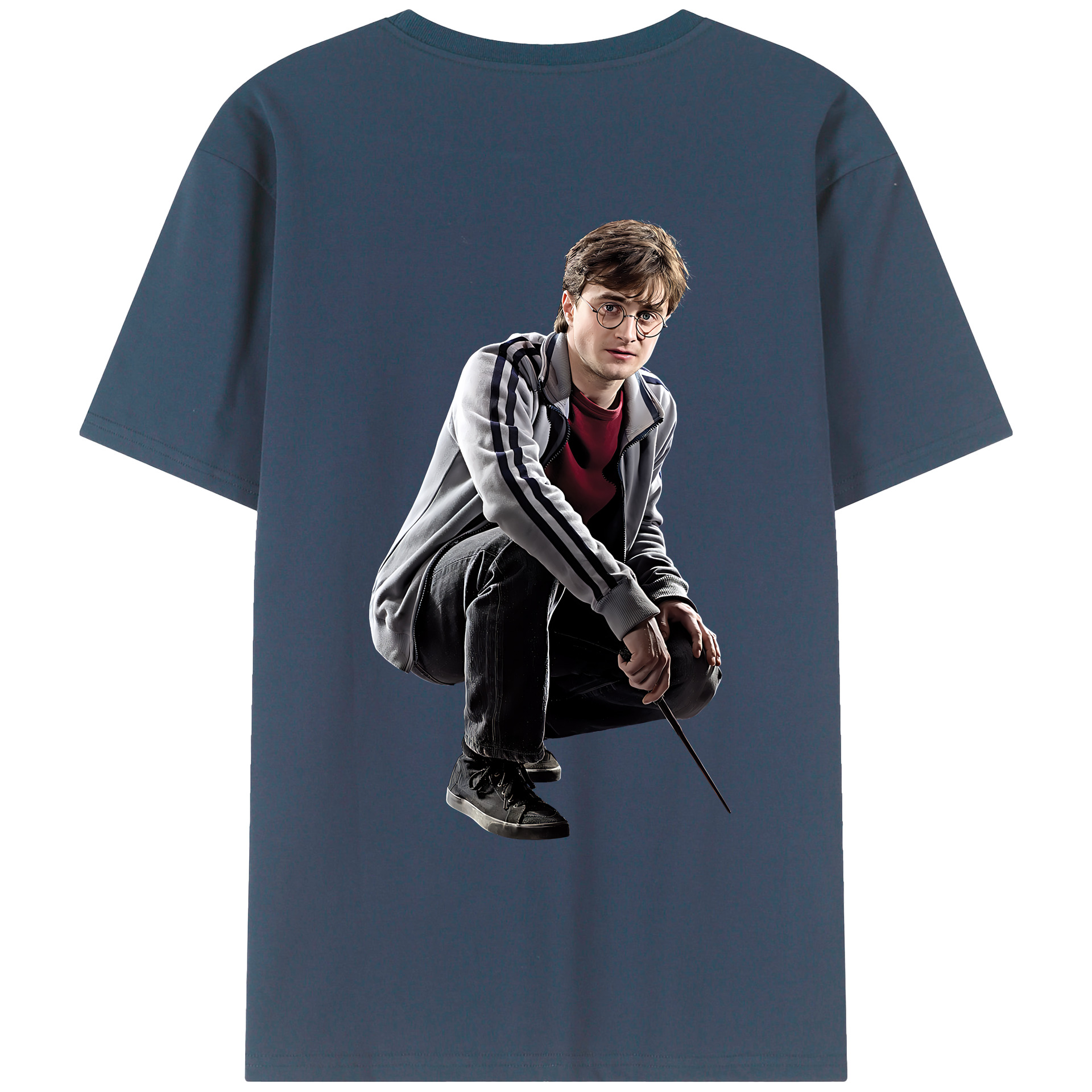 （画像用） Harry Potter ハリー・ポッターシリーズ 綿100％ メンズ半袖Tシャツ（バックプリント） 通気性