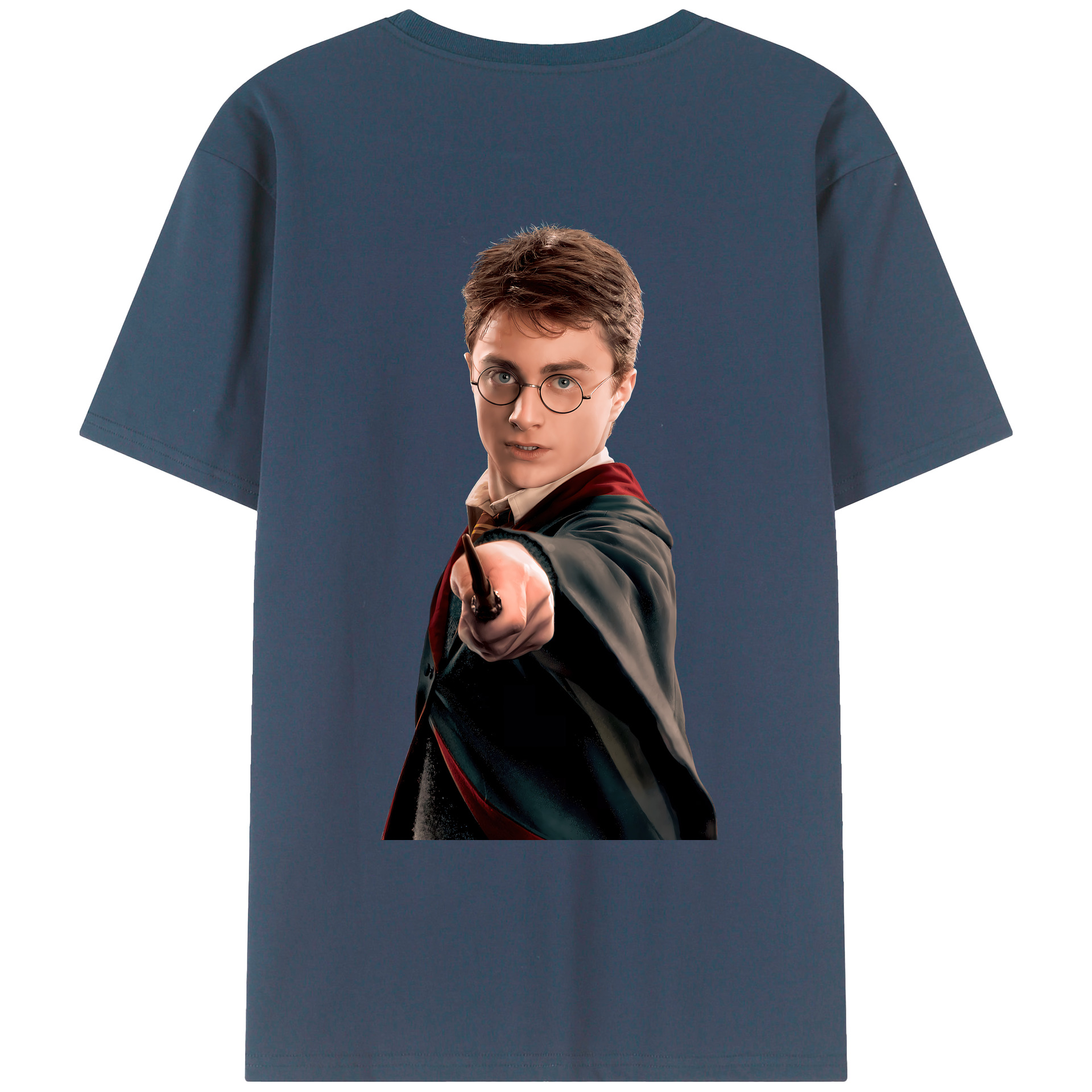 （画像用） Harry Potter ハリー・ポッターシリーズ 綿100％ メンズ半袖Tシャツ（バックプリント） 通気性