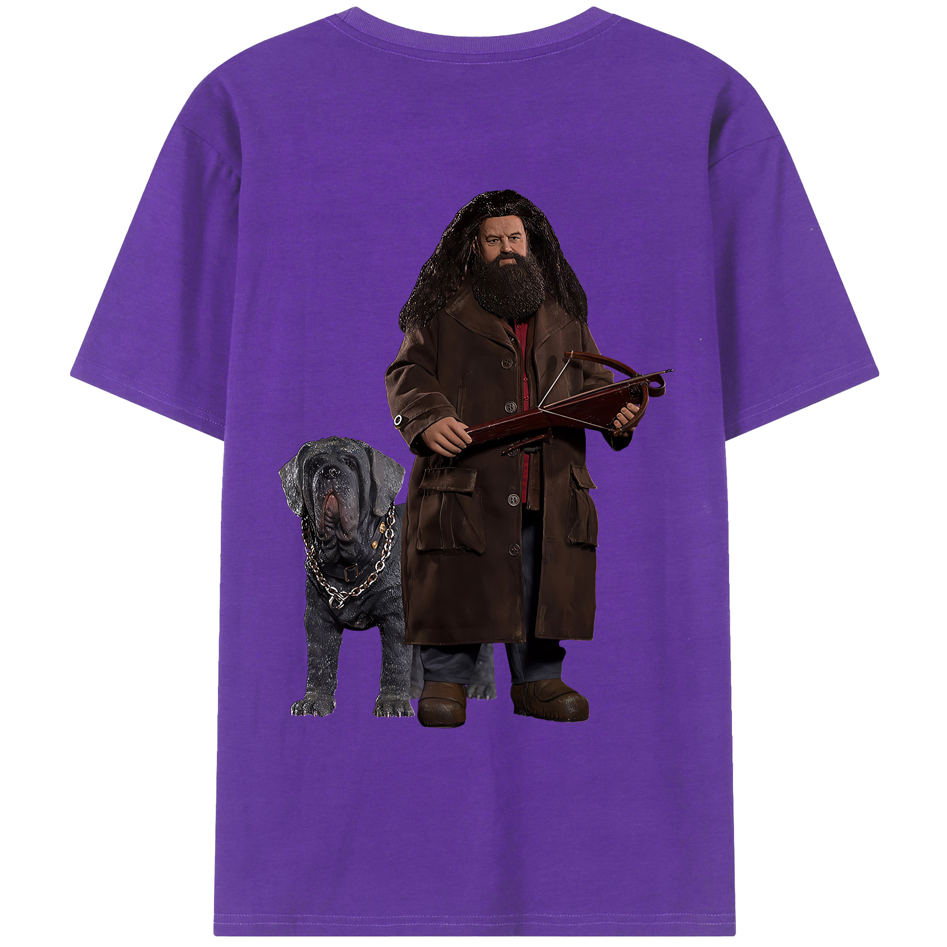 （画像用） Harry Potter ハリー・ポッターシリーズ 綿100％ メンズ半袖Tシャツ（バックプリント） 通気性