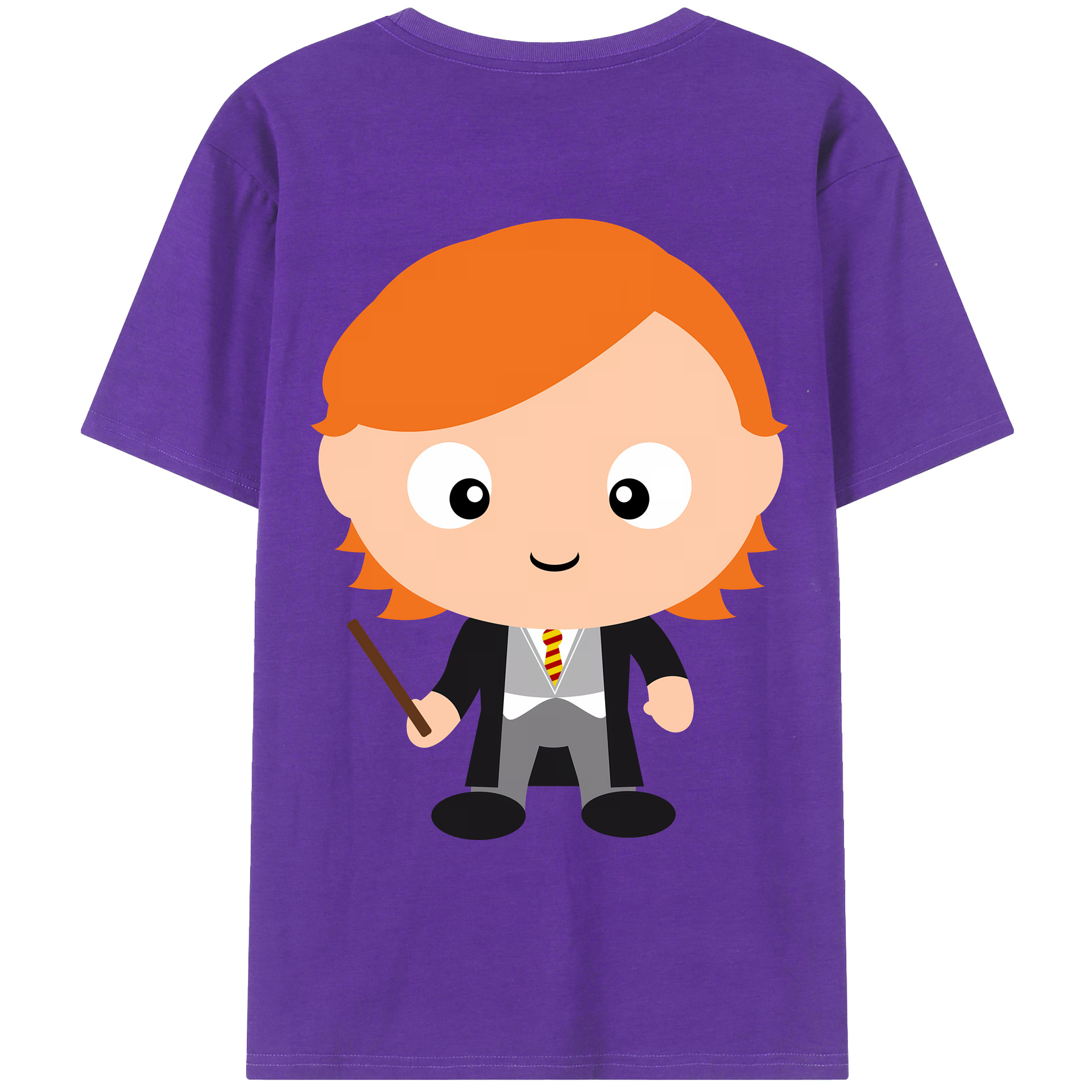 （画像用） Harry Potter ハリー・ポッターシリーズ 綿100％ メンズ半袖Tシャツ（バックプリント） 通気性