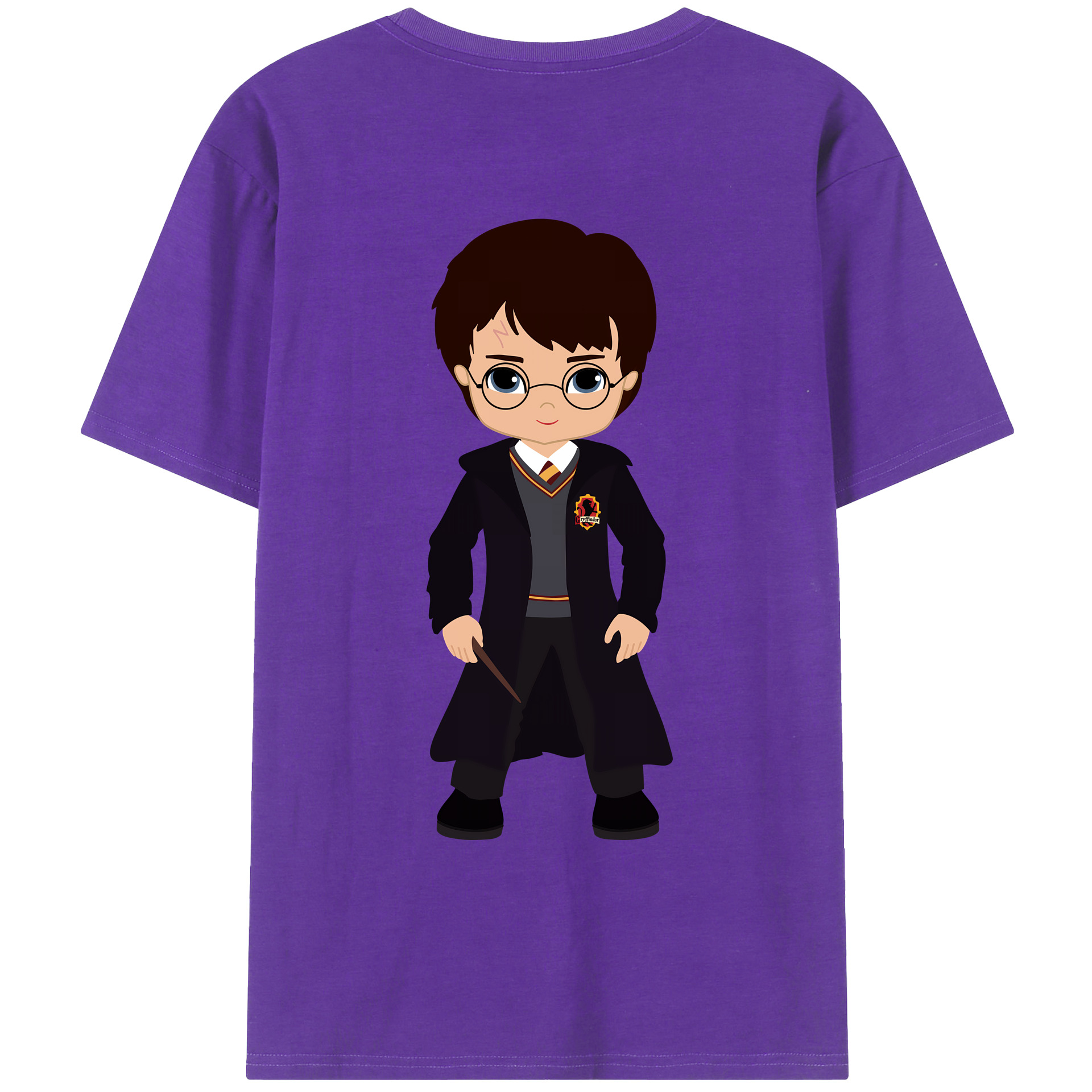 （画像用） Harry Potter ハリー・ポッターシリーズ 綿100％ メンズ半袖Tシャツ（バックプリント） 通気性