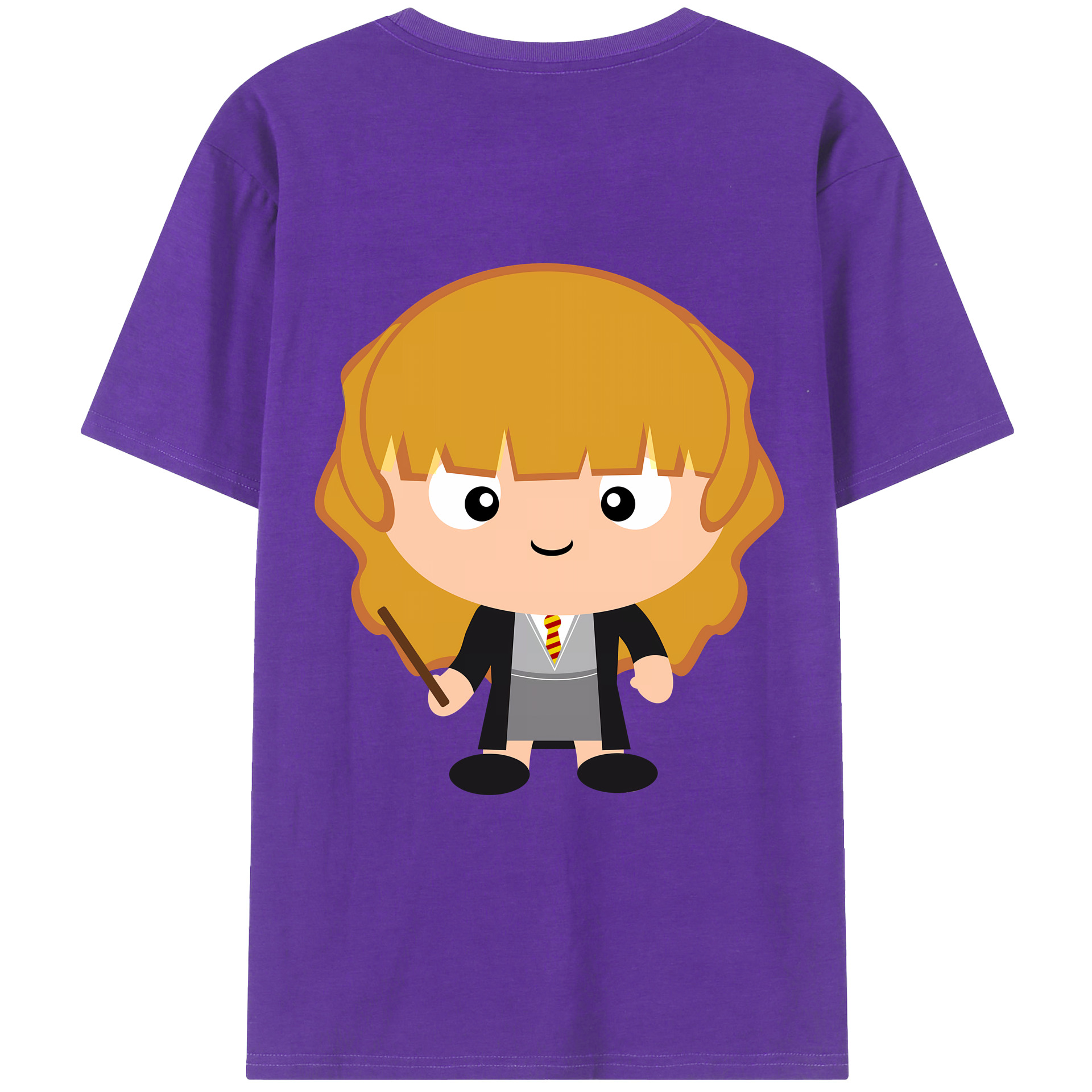 （画像用） Harry Potter ハリー・ポッターシリーズ 綿100％ メンズ半袖Tシャツ（バックプリント） 通気性