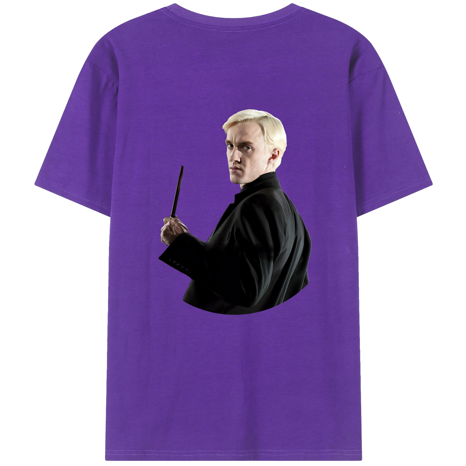 （画像用） Harry Potter ハリー・ポッターシリーズ 綿100％ メンズ半袖Tシャツ（バックプリント） 通気性