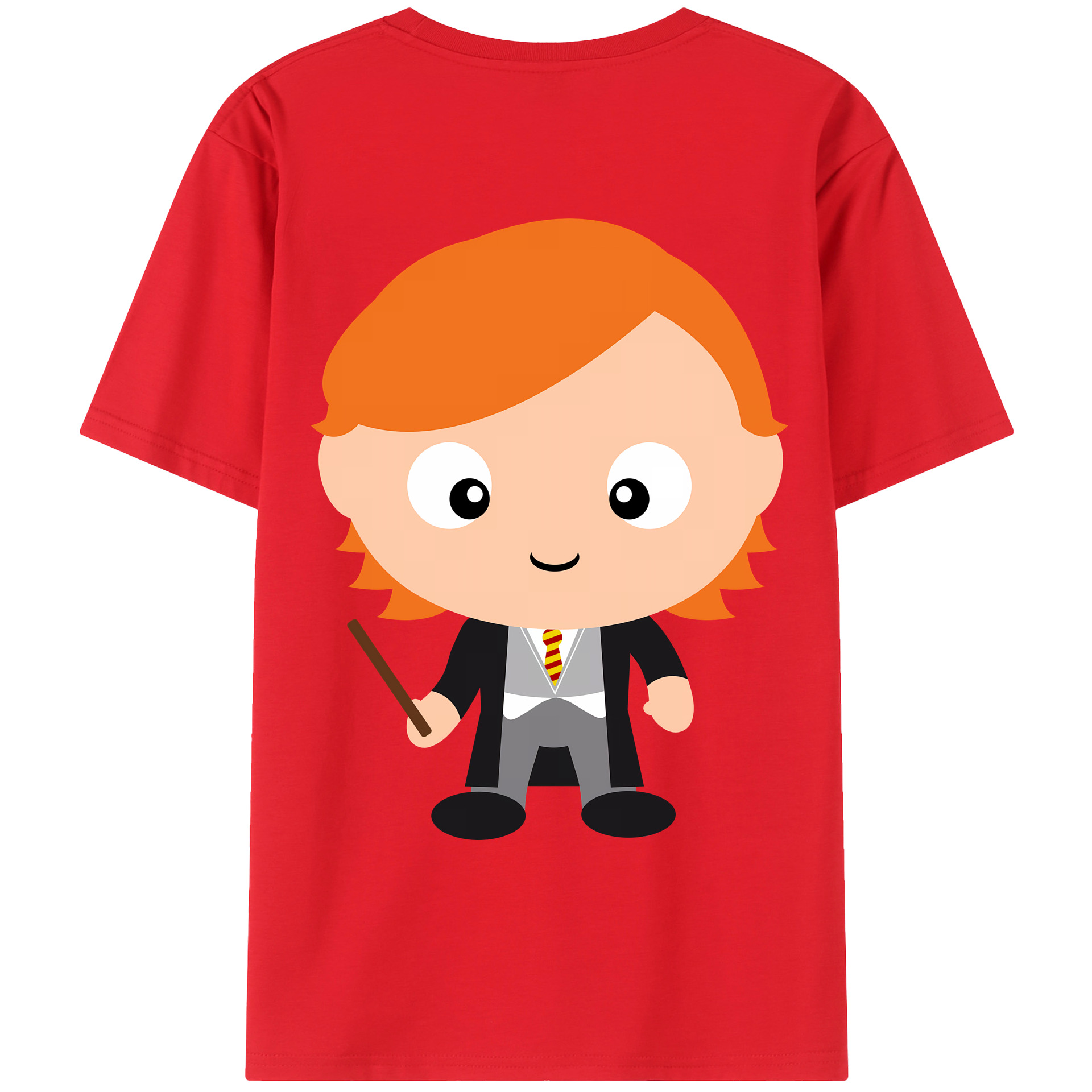 （画像用） Harry Potter ハリー・ポッターシリーズ 綿100％ メンズ半袖Tシャツ（バックプリント） 通気性