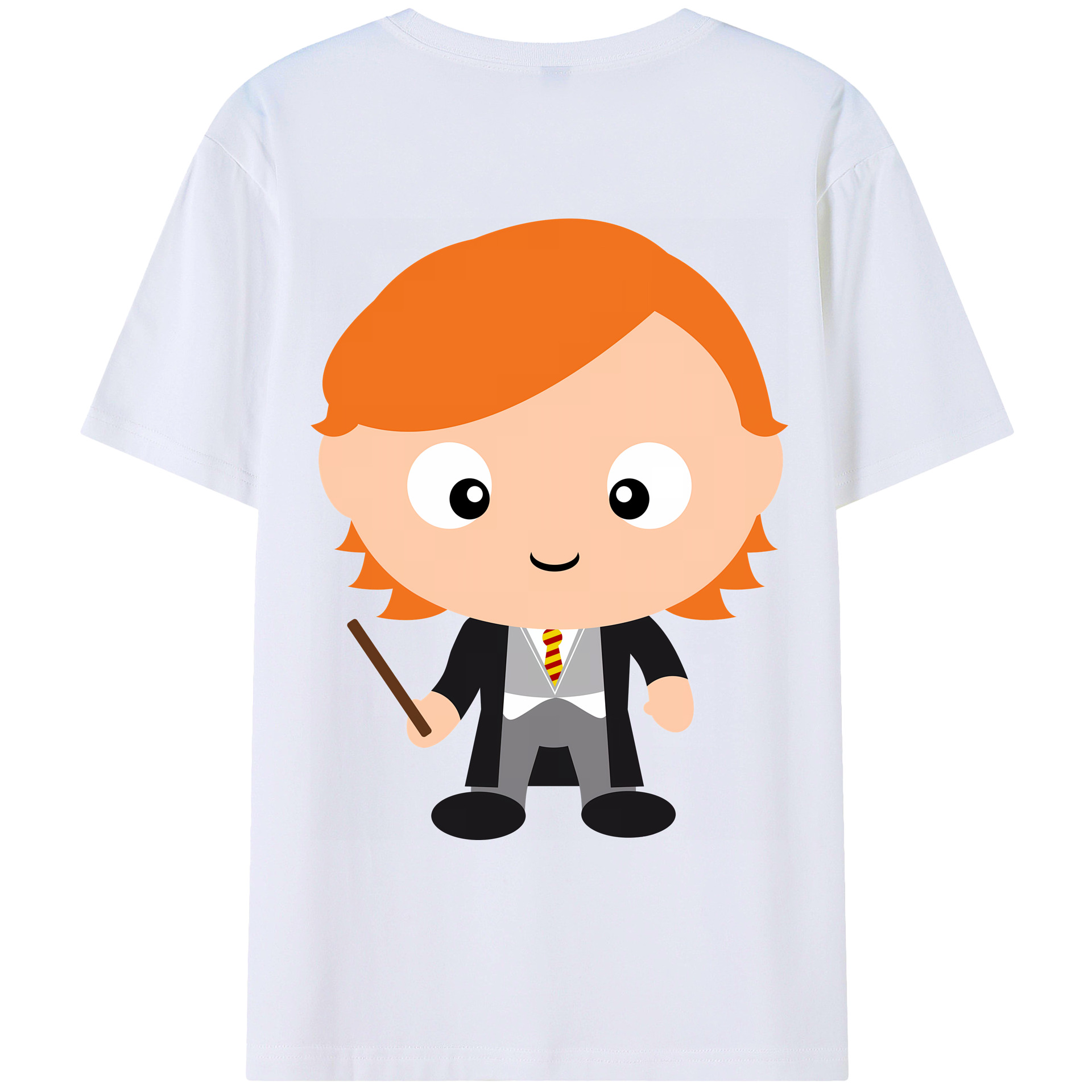 （画像用） Harry Potter ハリー・ポッターシリーズ 綿100％ メンズ半袖Tシャツ（バックプリント） 通気性
