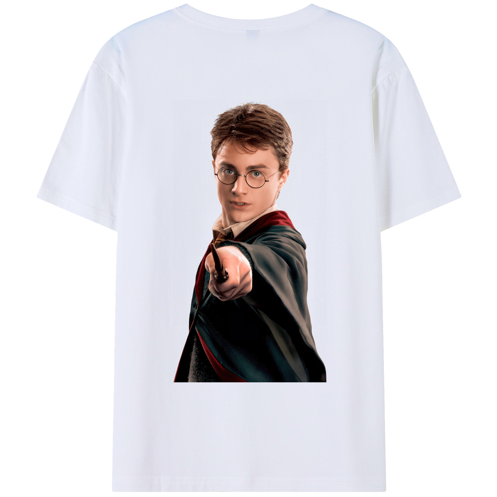 （画像用） Harry Potter ハリー・ポッターシリーズ 綿100％ メンズ半袖Tシャツ（バックプリント） 通気性