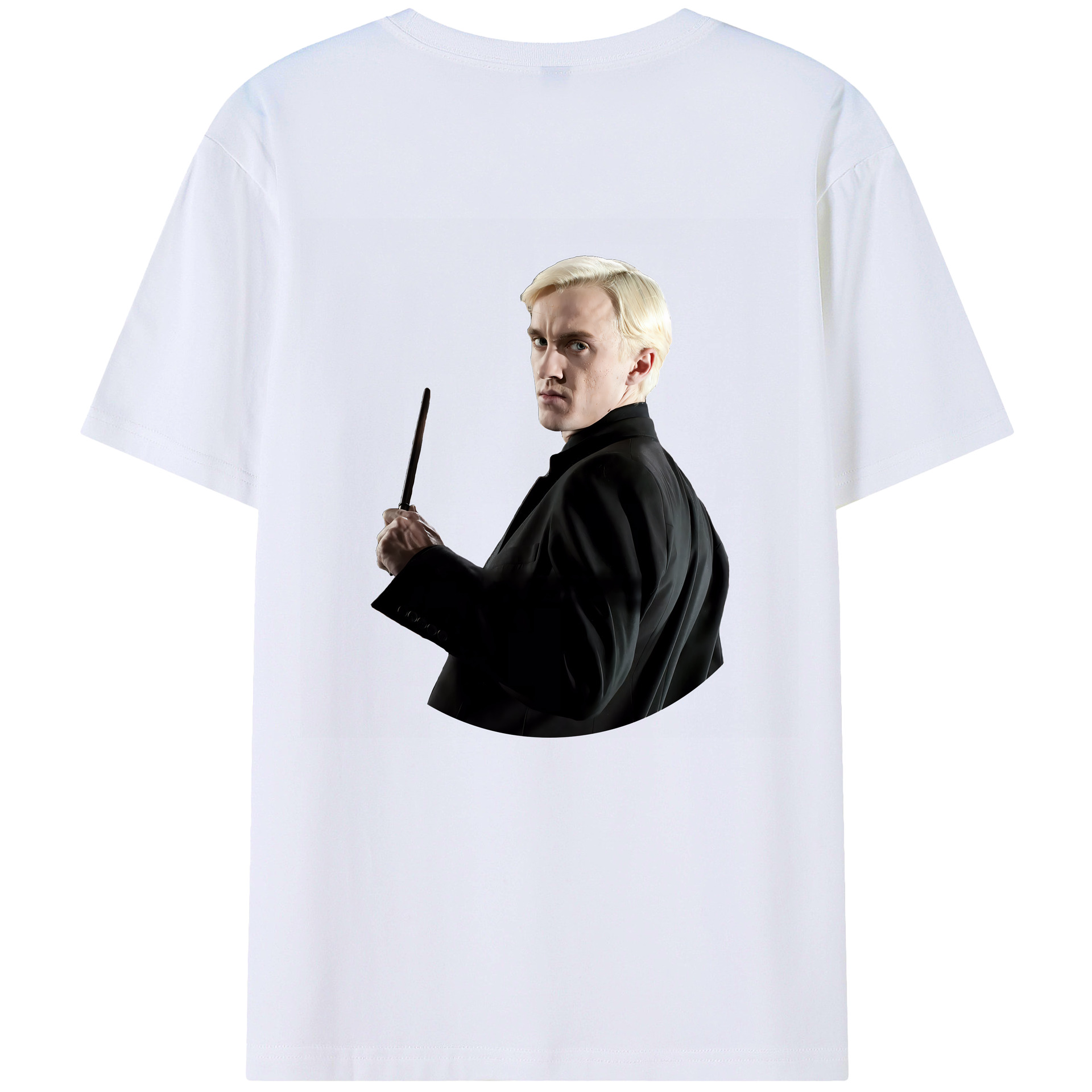 （画像用） Harry Potter ハリー・ポッターシリーズ 綿100％ メンズ半袖Tシャツ（バックプリント） 通気性