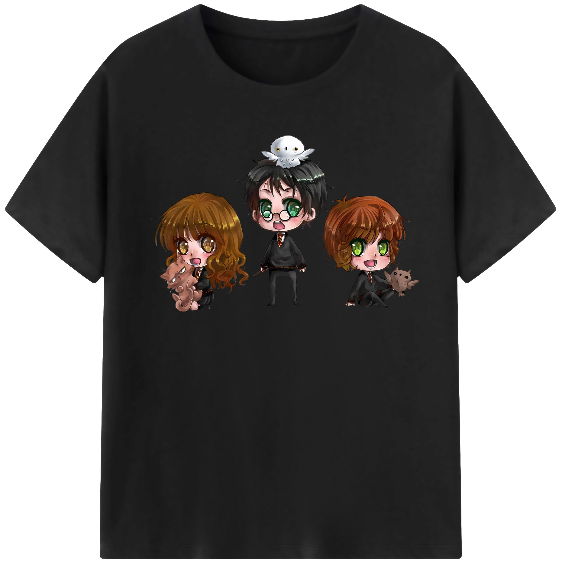 （画像用） Harry Potter ハリー・ポッターシリーズ レディースカジュアルプリントTシャツ（綿100％）