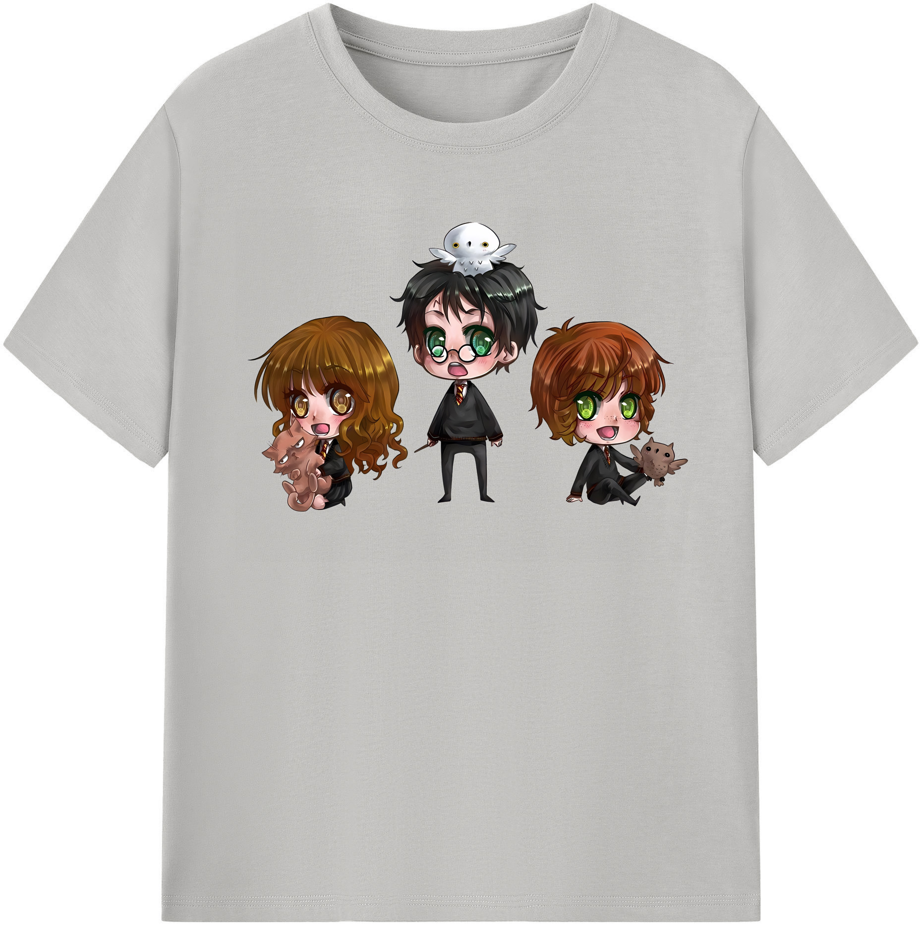 （画像用） Harry Potter ハリー・ポッターシリーズ レディースカジュアルプリントTシャツ（綿100％）