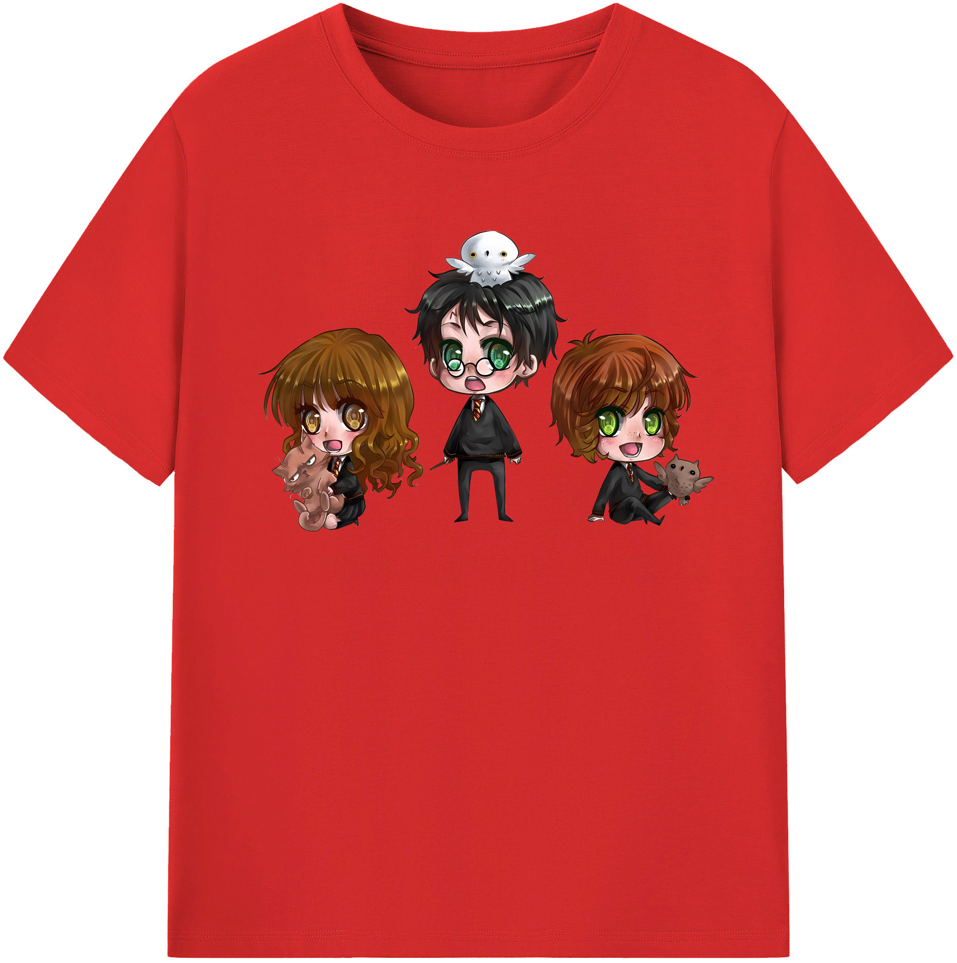 （画像用） Harry Potter ハリー・ポッターシリーズ レディースカジュアルプリントTシャツ（綿100％）