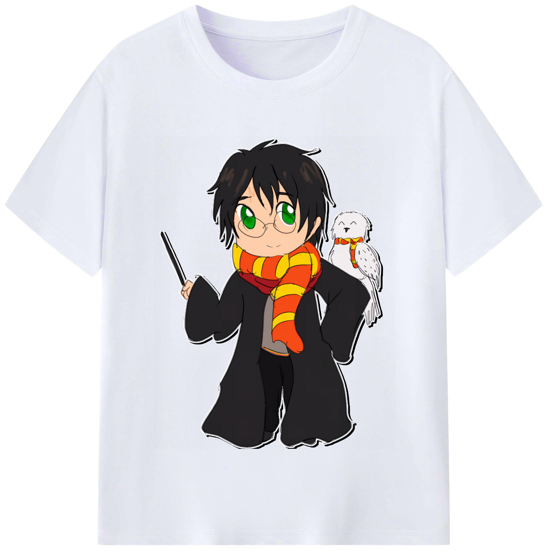 （画像用） Harry Potter ハリー・ポッターシリーズ レディースカジュアルプリントTシャツ（綿100％）