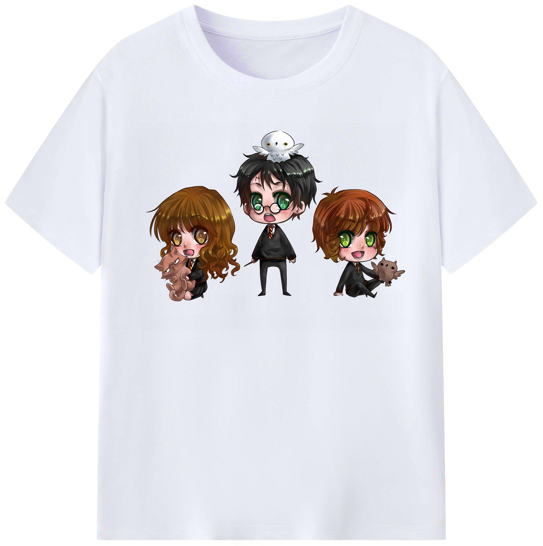 （画像用） Harry Potter ハリー・ポッターシリーズ レディースカジュアルプリントTシャツ（綿100％）