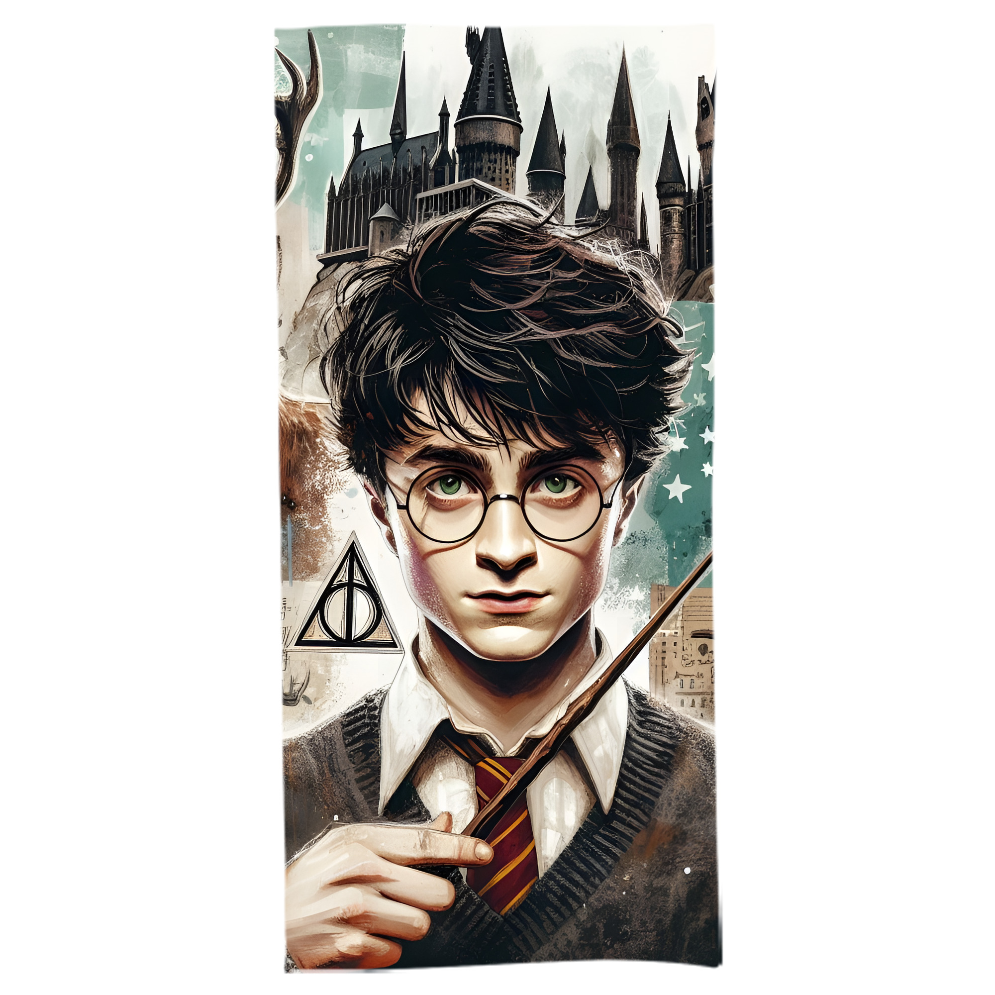 （画像用） Harry Potter ハリー・ポッターシリーズ 大判バスタオル 70×140cm 吸水速乾 柔らかい肌触り