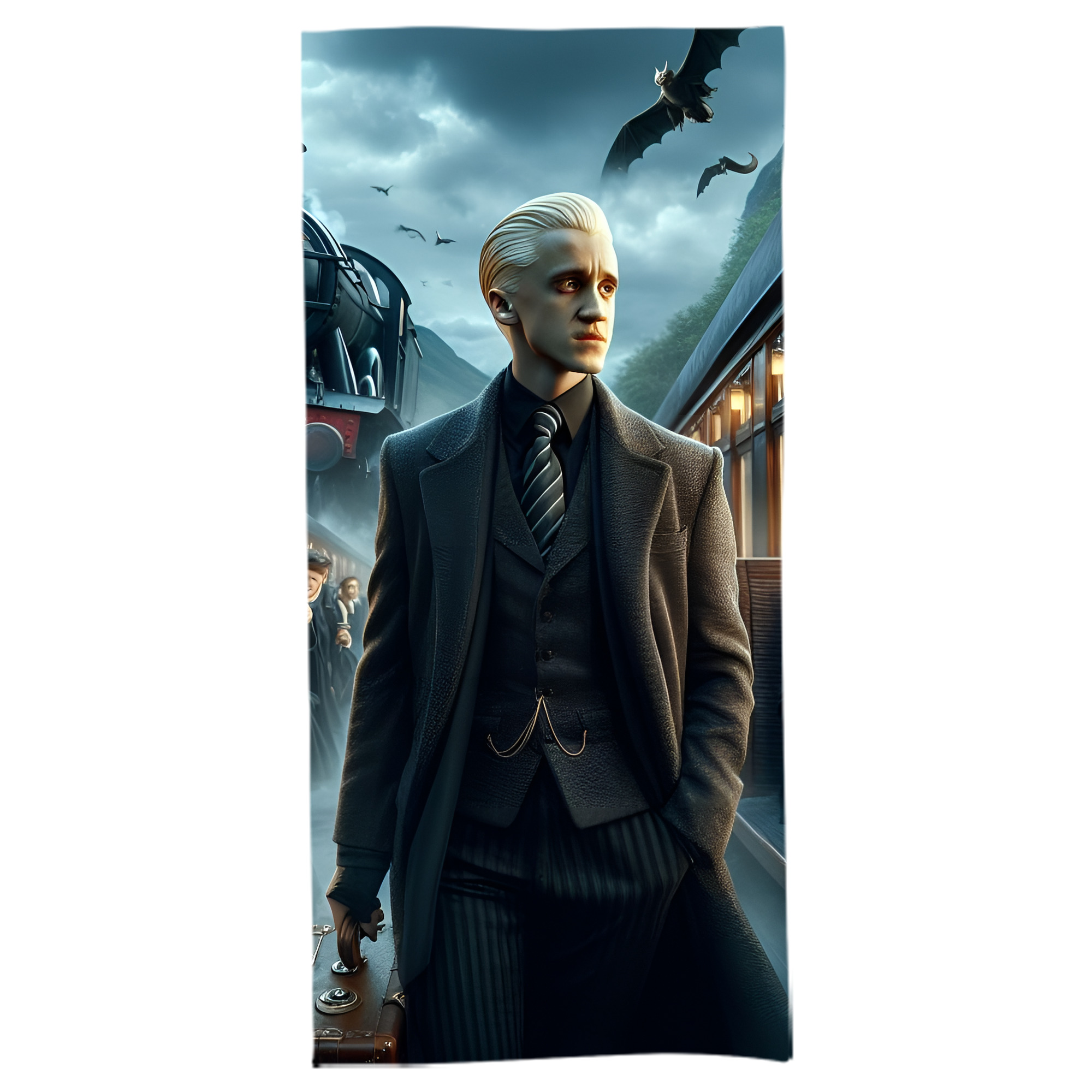 （画像用） Harry Potter ハリー・ポッターシリーズ 大判バスタオル 70×140cm 吸水速乾 柔らかい肌触り