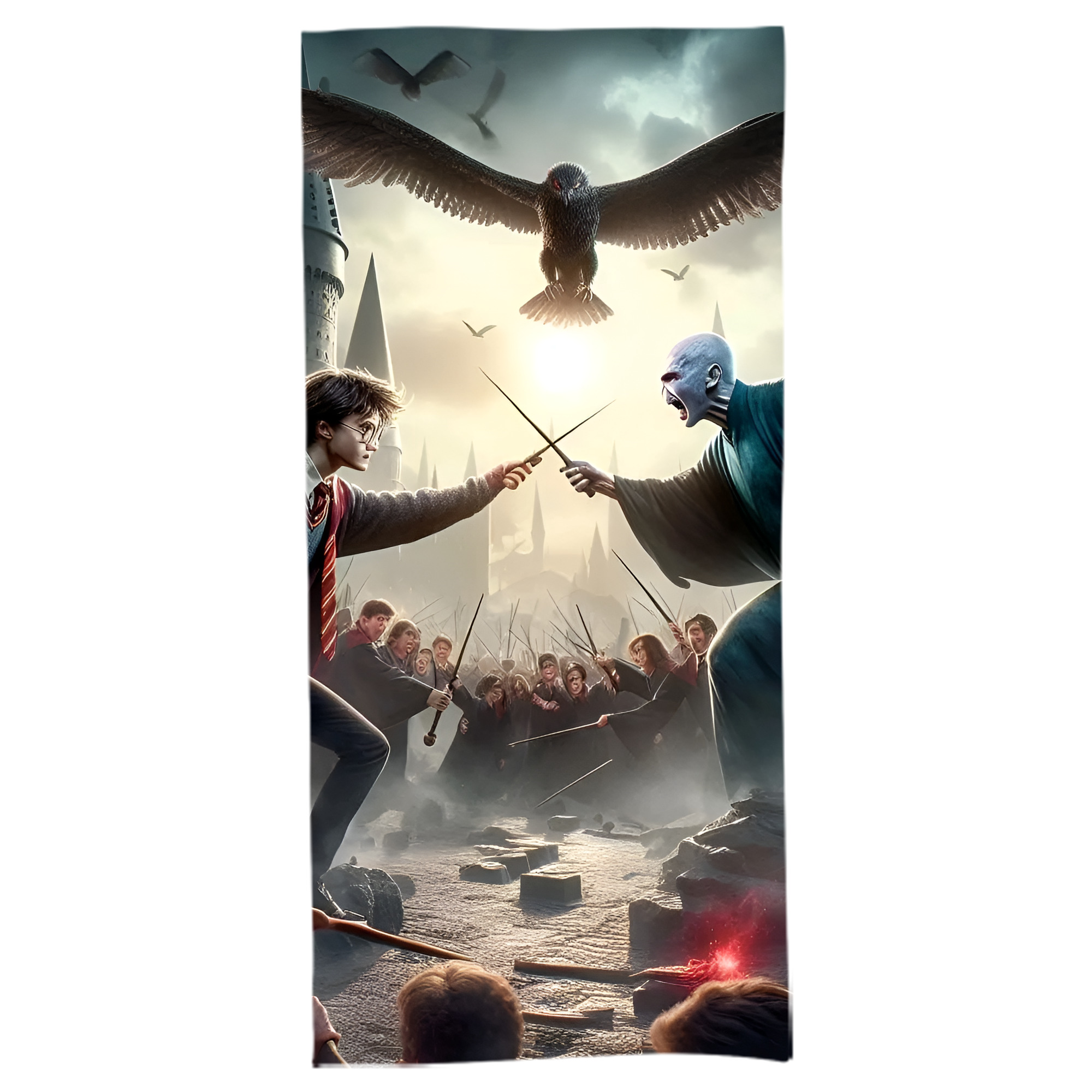 （画像用） Harry Potter ハリー・ポッターシリーズ 大判バスタオル 70×140cm 吸水速乾 柔らかい肌触り
