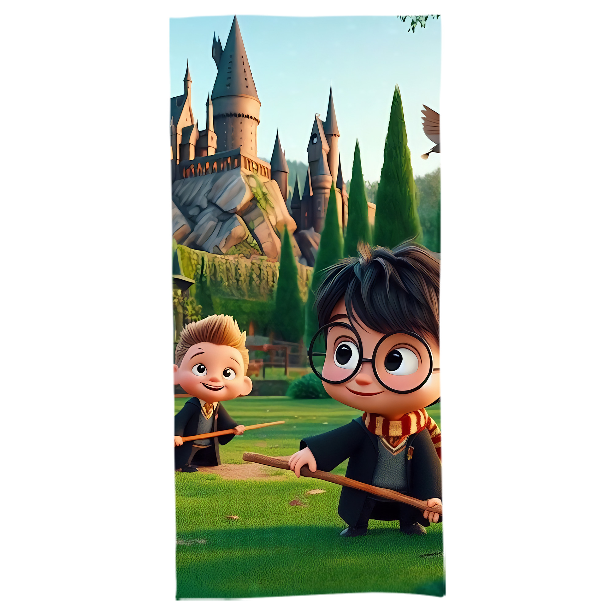 （画像用） Harry Potter ハリー・ポッターシリーズ 大判バスタオル 70×140cm 吸水速乾 柔らかい肌触り