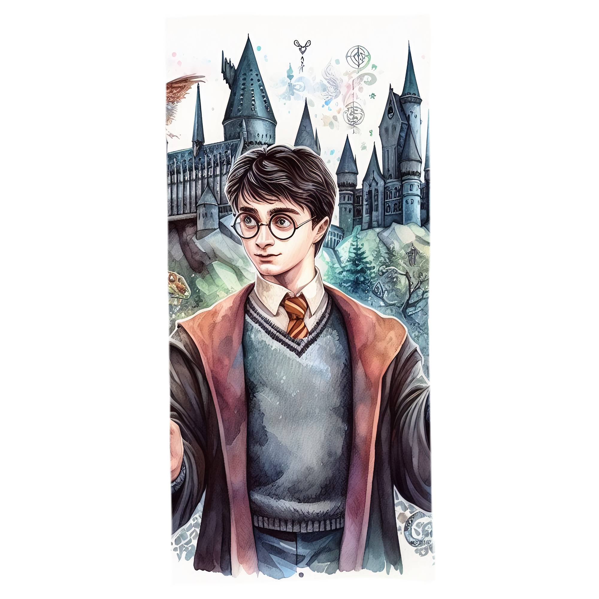（画像用） Harry Potter ハリー・ポッターシリーズ 大判バスタオル 70×140cm 吸水速乾 柔らかい肌触り