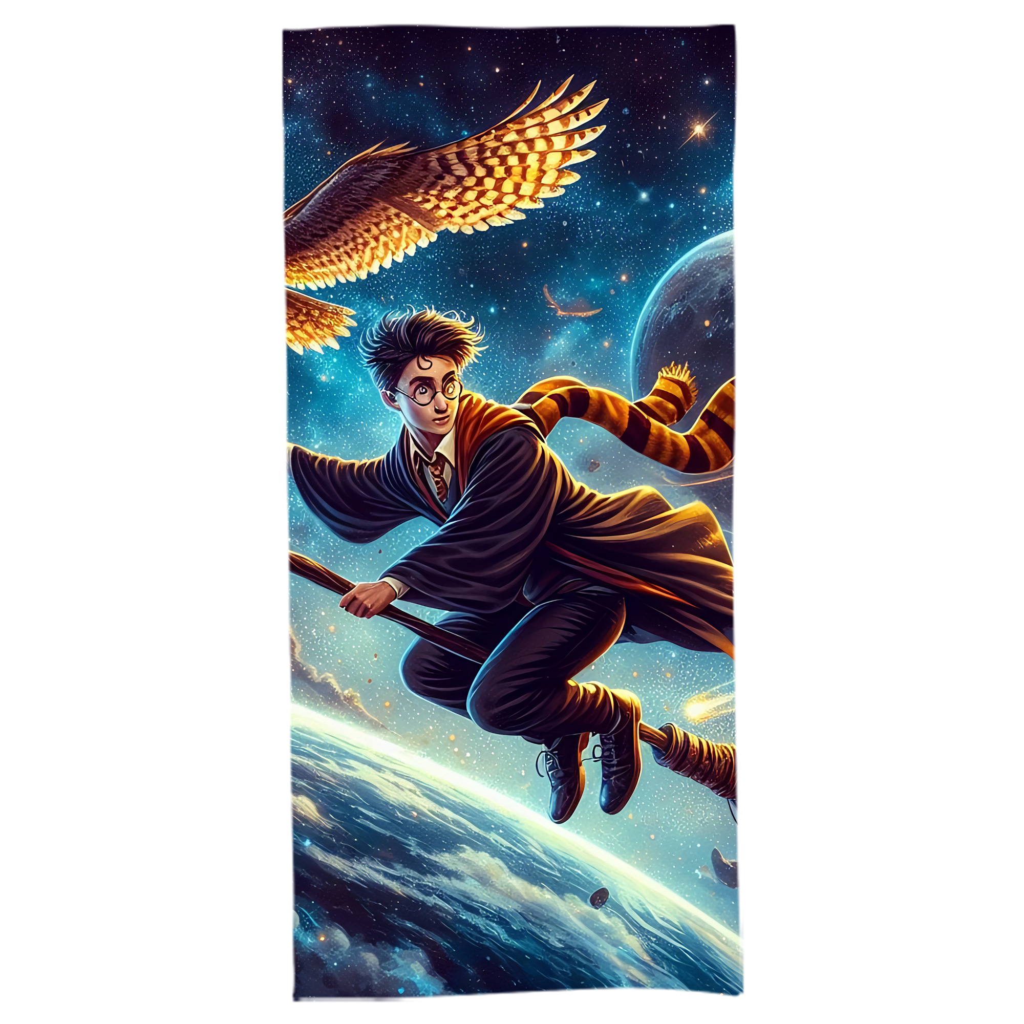 （画像用） Harry Potter ハリー・ポッターシリーズ 大判バスタオル 70×140cm 吸水速乾 柔らかい肌触り