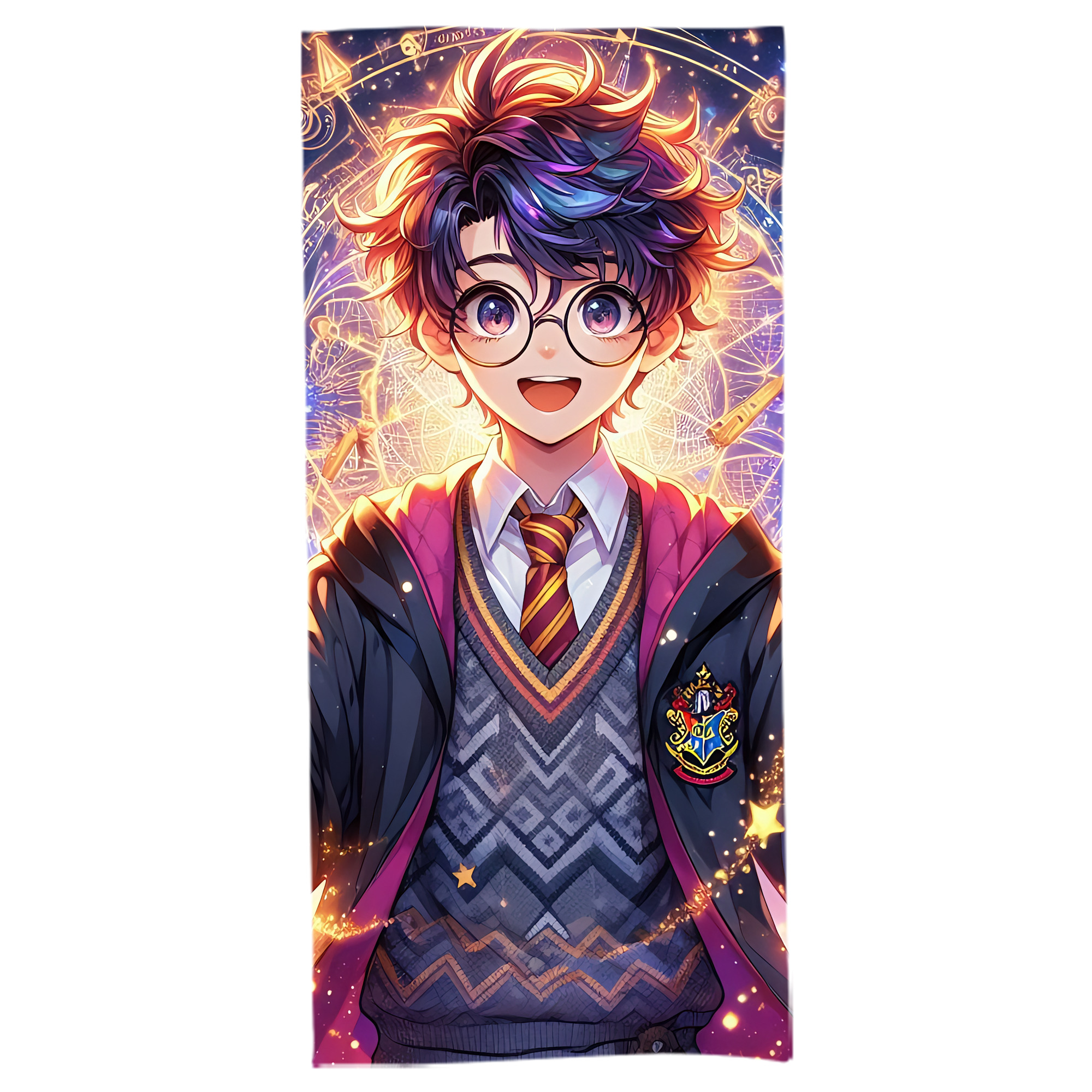 （画像用） Harry Potter ハリー・ポッターシリーズ 大判バスタオル 70×140cm 吸水速乾 柔らかい肌触り