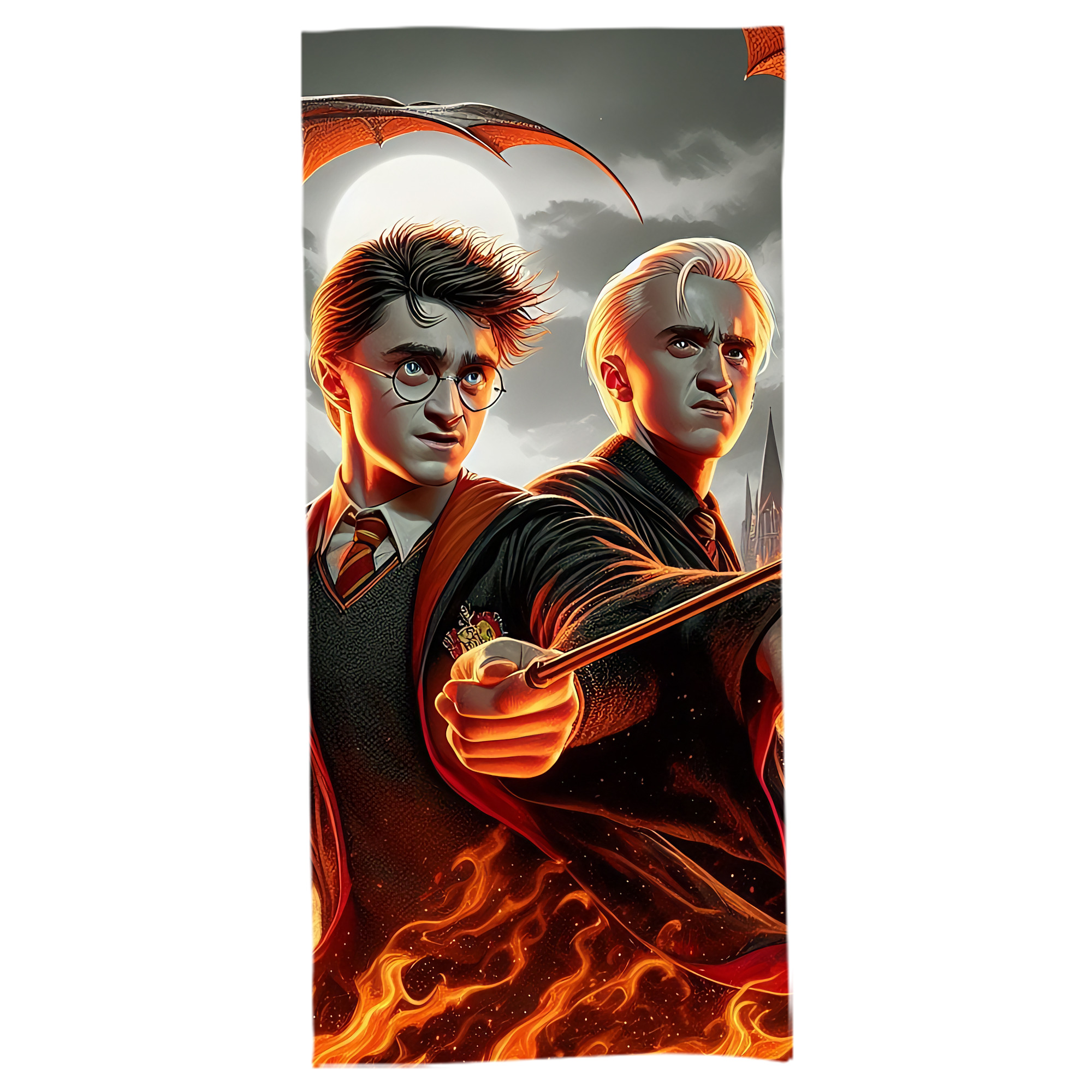 （画像用） Harry Potter ハリー・ポッターシリーズ 大判バスタオル 70×140cm 吸水速乾 柔らかい肌触り
