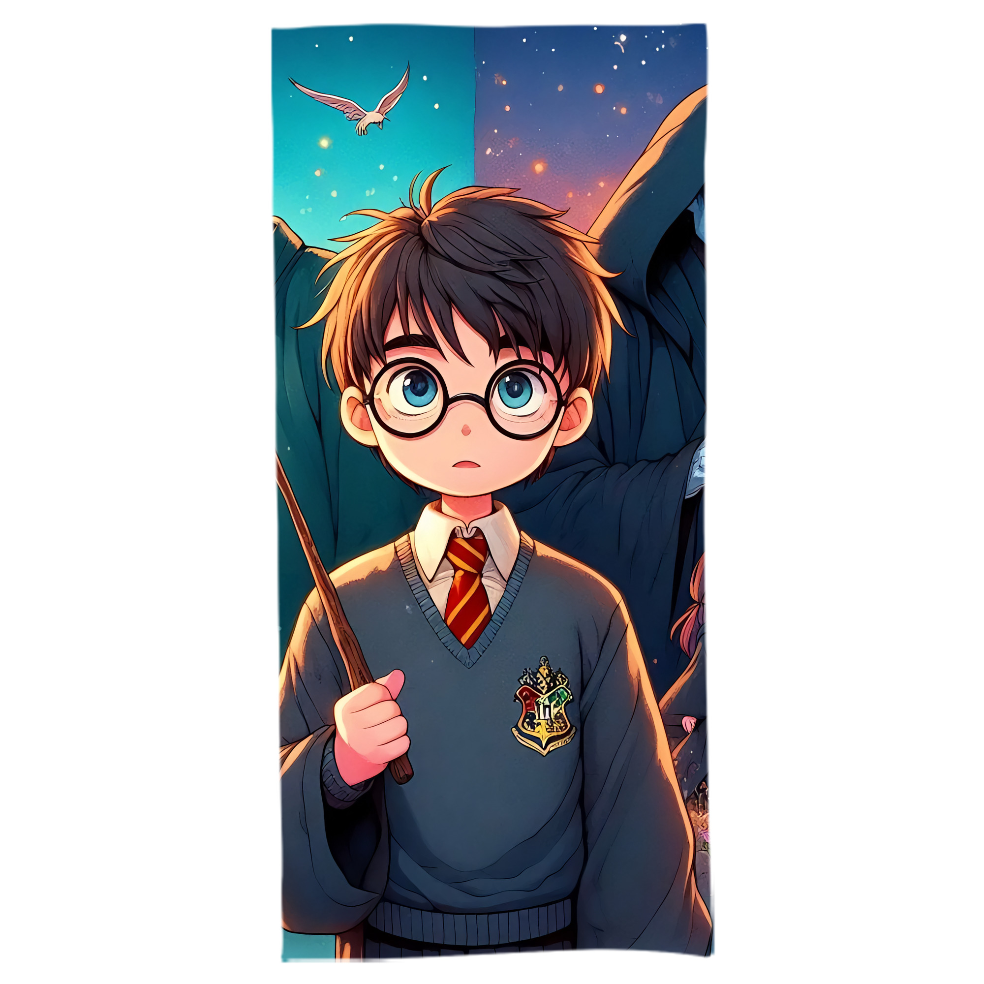 （画像用） Harry Potter ハリー・ポッターシリーズ 大判バスタオル 70×140cm 吸水速乾 柔らかい肌触り