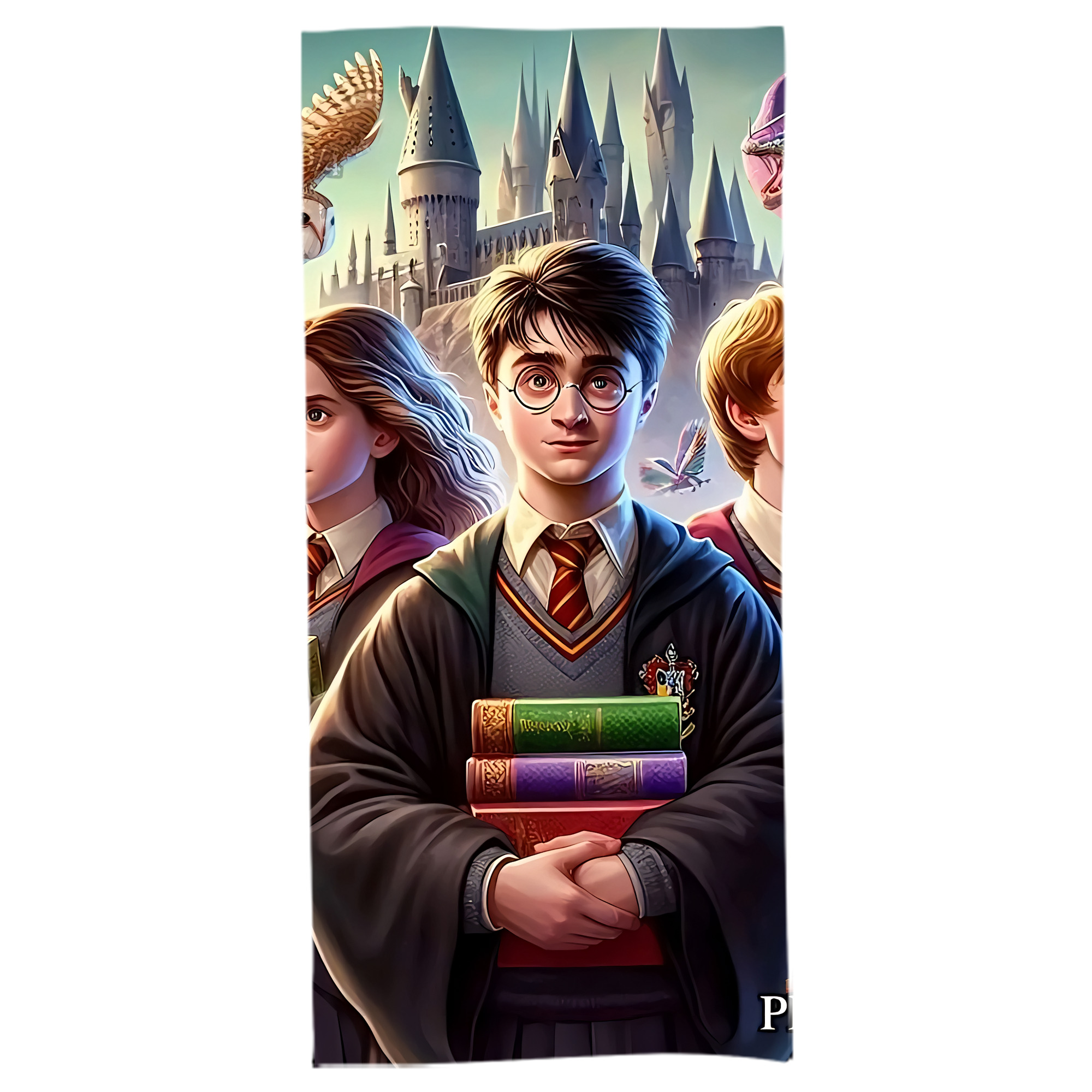 （画像用） Harry Potter ハリー・ポッターシリーズ 大判バスタオル 70×140cm 吸水速乾 柔らかい肌触り