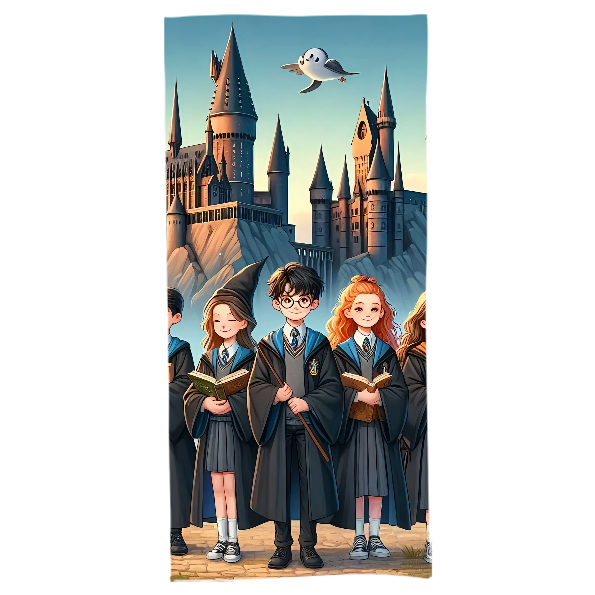（画像用） Harry Potter ハリー・ポッターシリーズ 大判バスタオル 70×140cm 吸水速乾 柔らかい肌触り